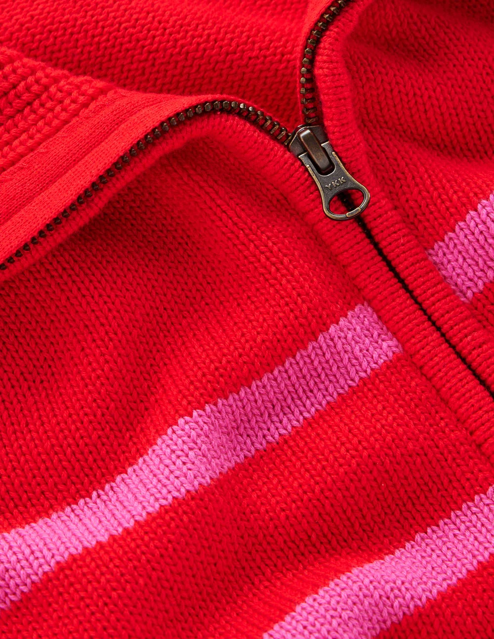Lucy Half-zip Jumper-Pink/ Red - Image 6