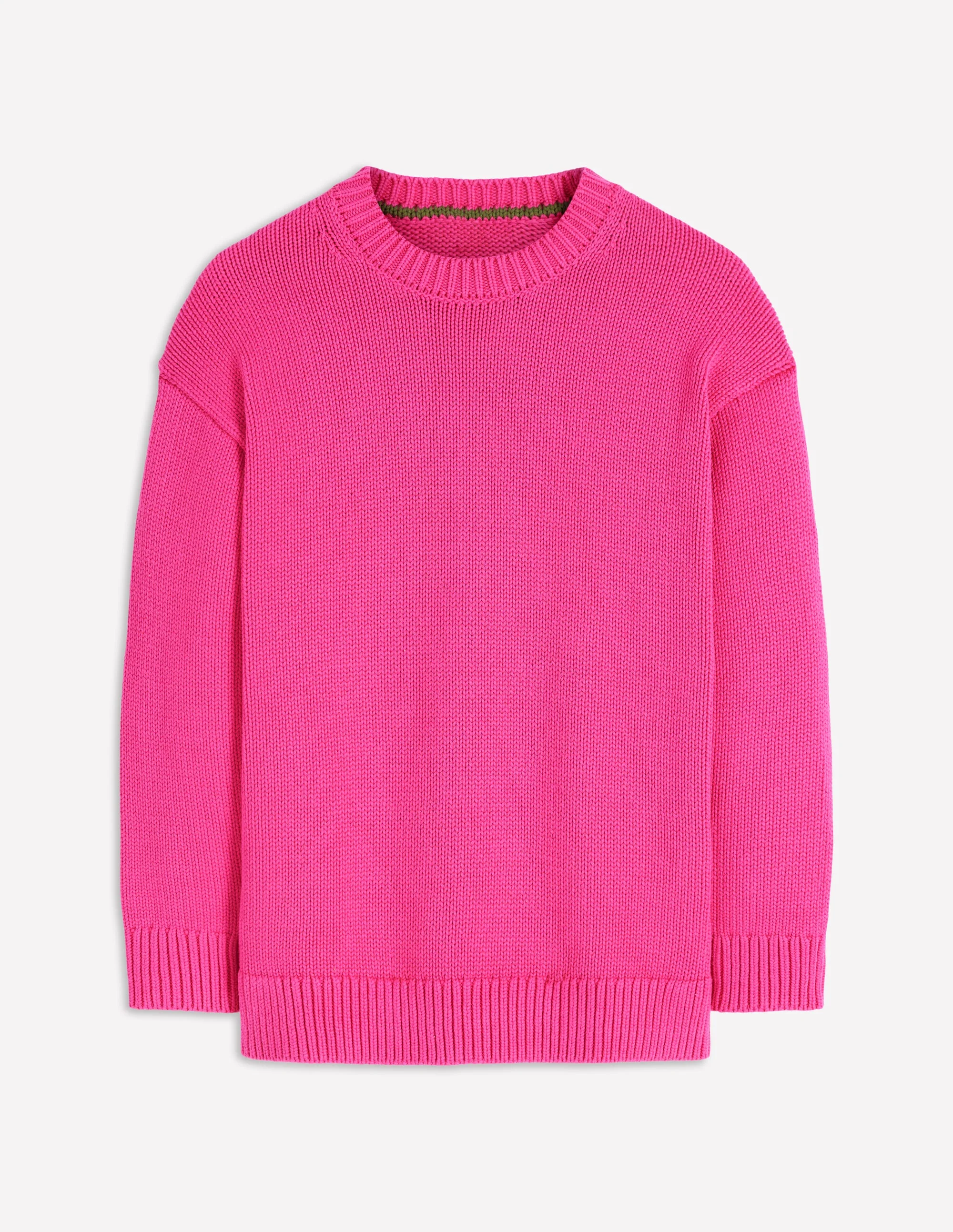 Lucy Oversized Cotton Jumper-Pink Peony - Image 6