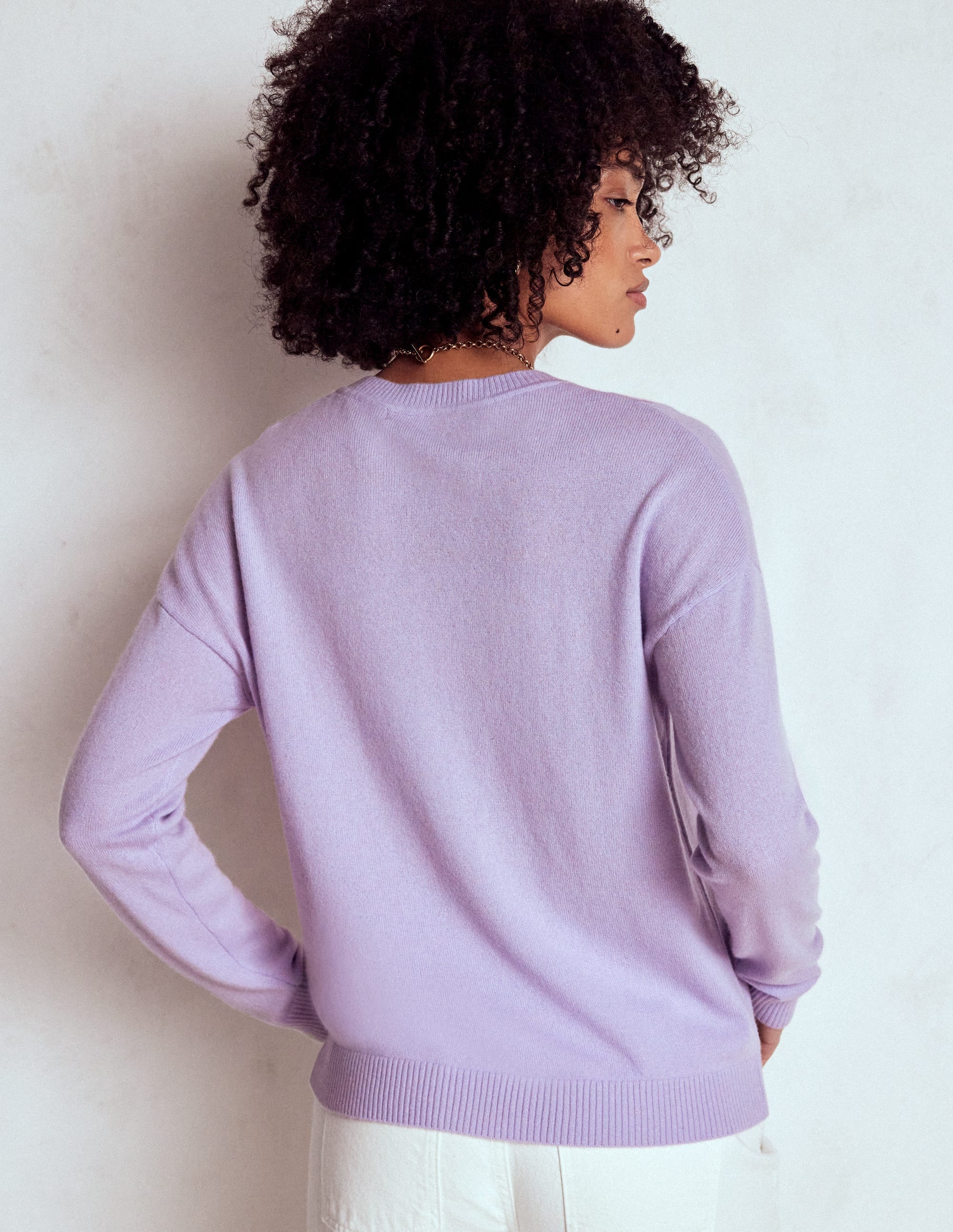 Lydia Cashmere Jumper-Purple Heart - Image 3