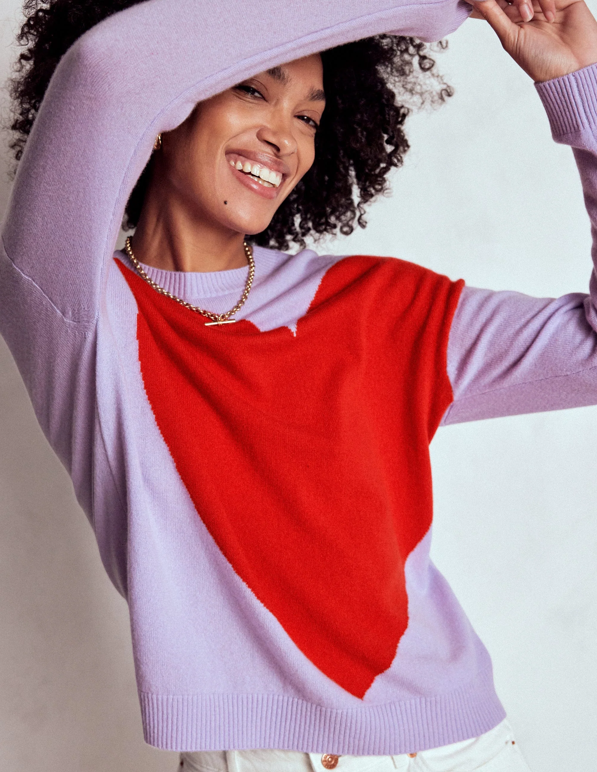 Lydia Cashmere Jumper-Purple Heart - Image 4