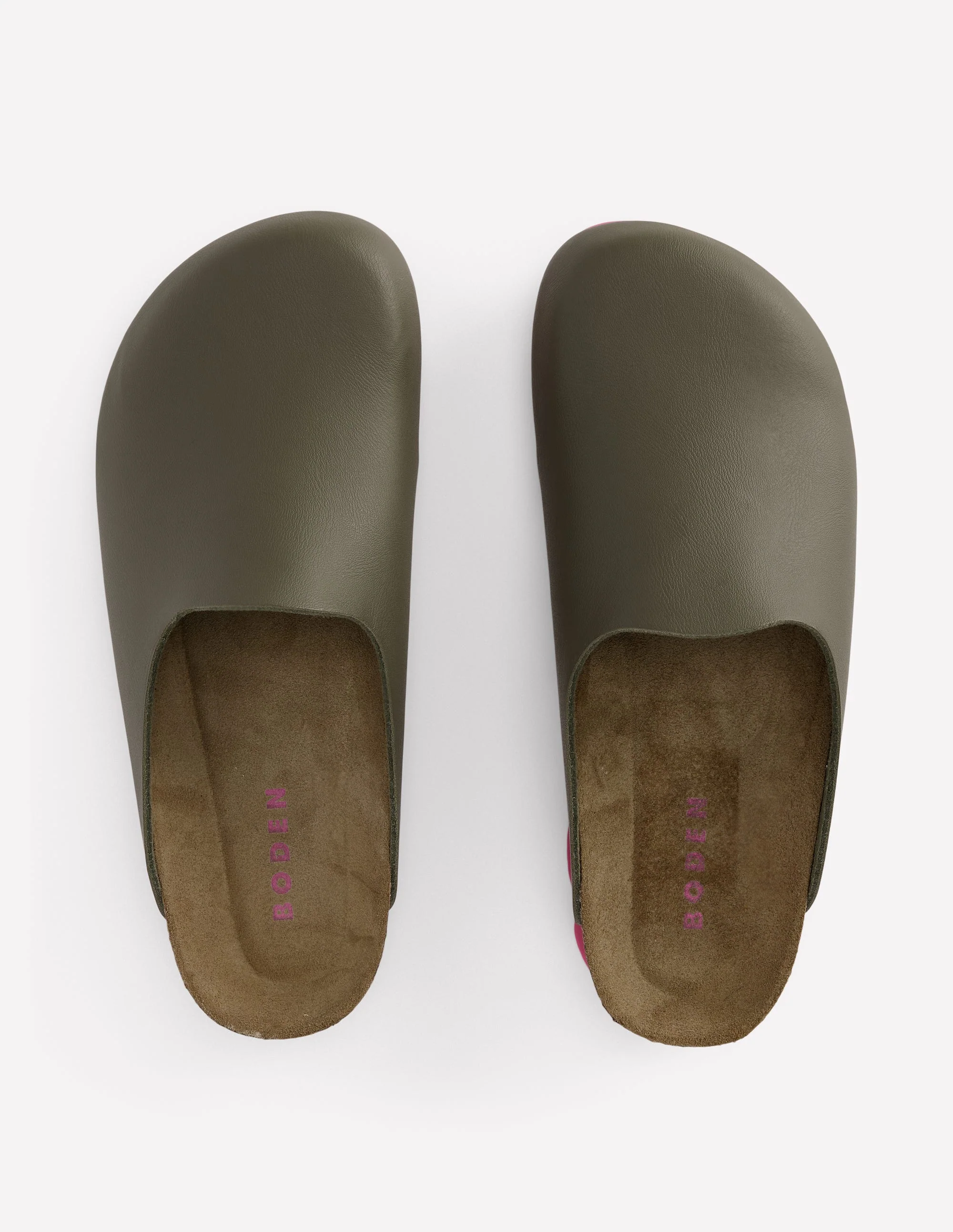 Lyla Colour Block Clogs-Khaki/Pink - Image 7