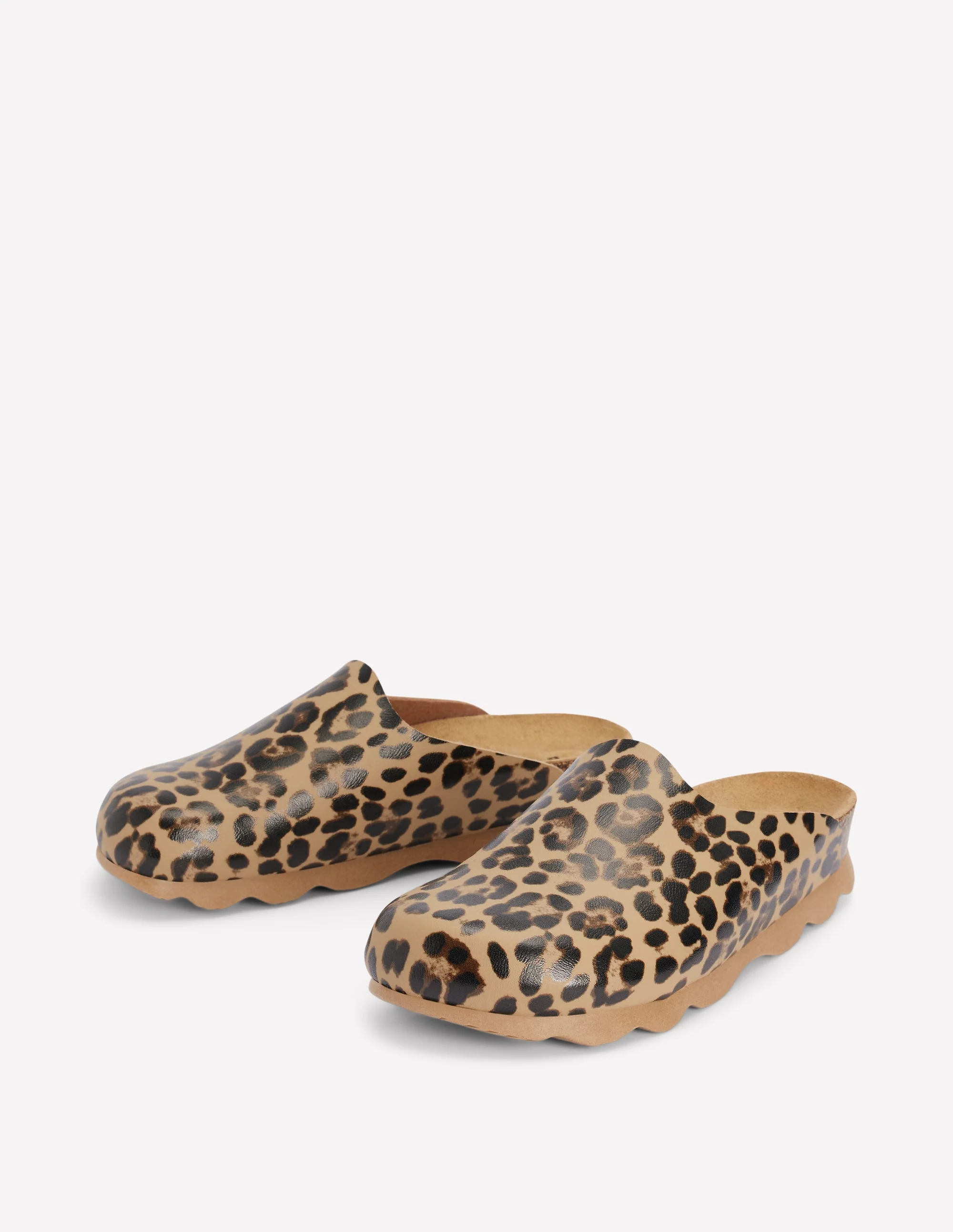 Lyla Colour Block Clogs-Leopard - Image 3