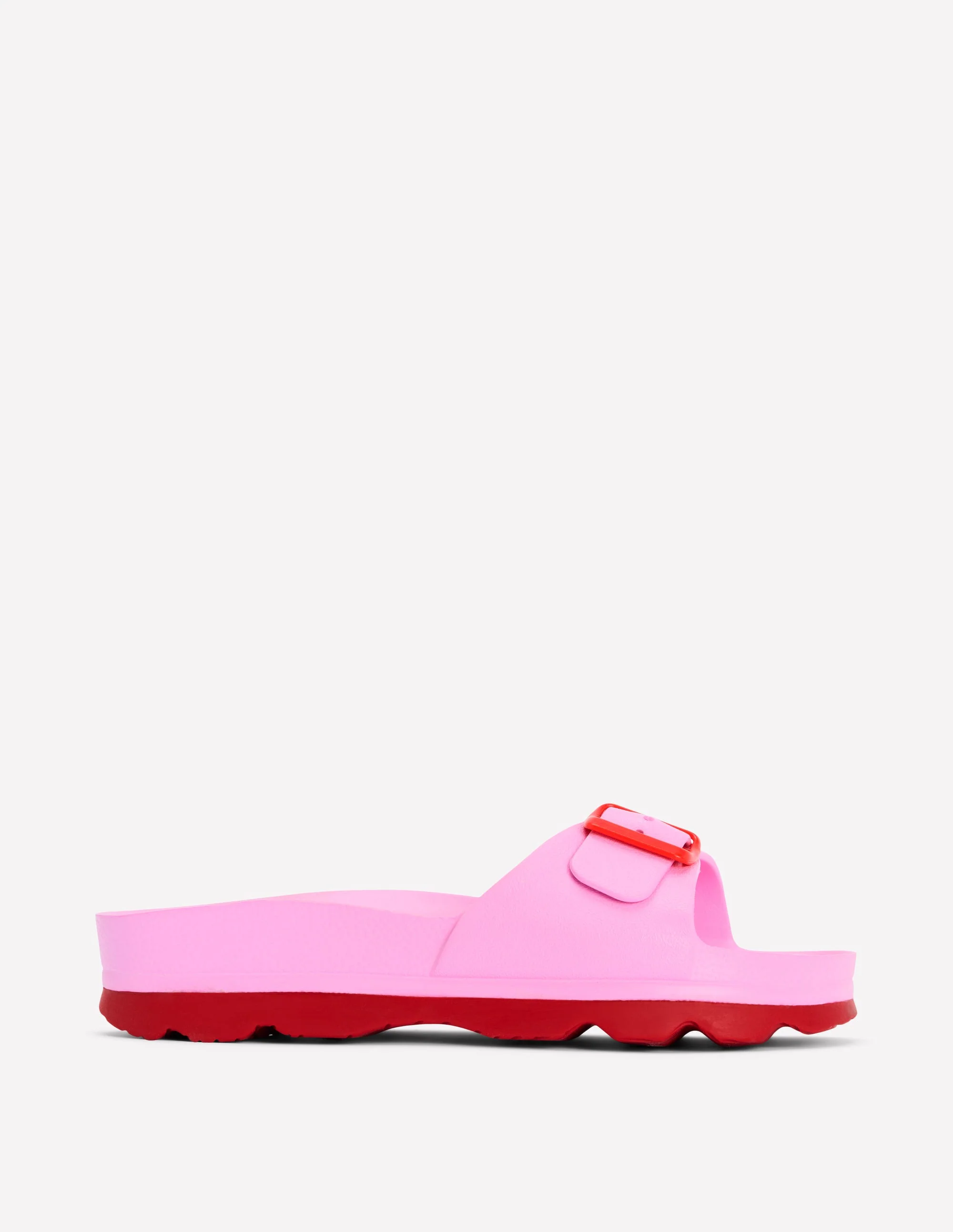 Lyla Single Buckle Sliders-Pink/Red - Image 2