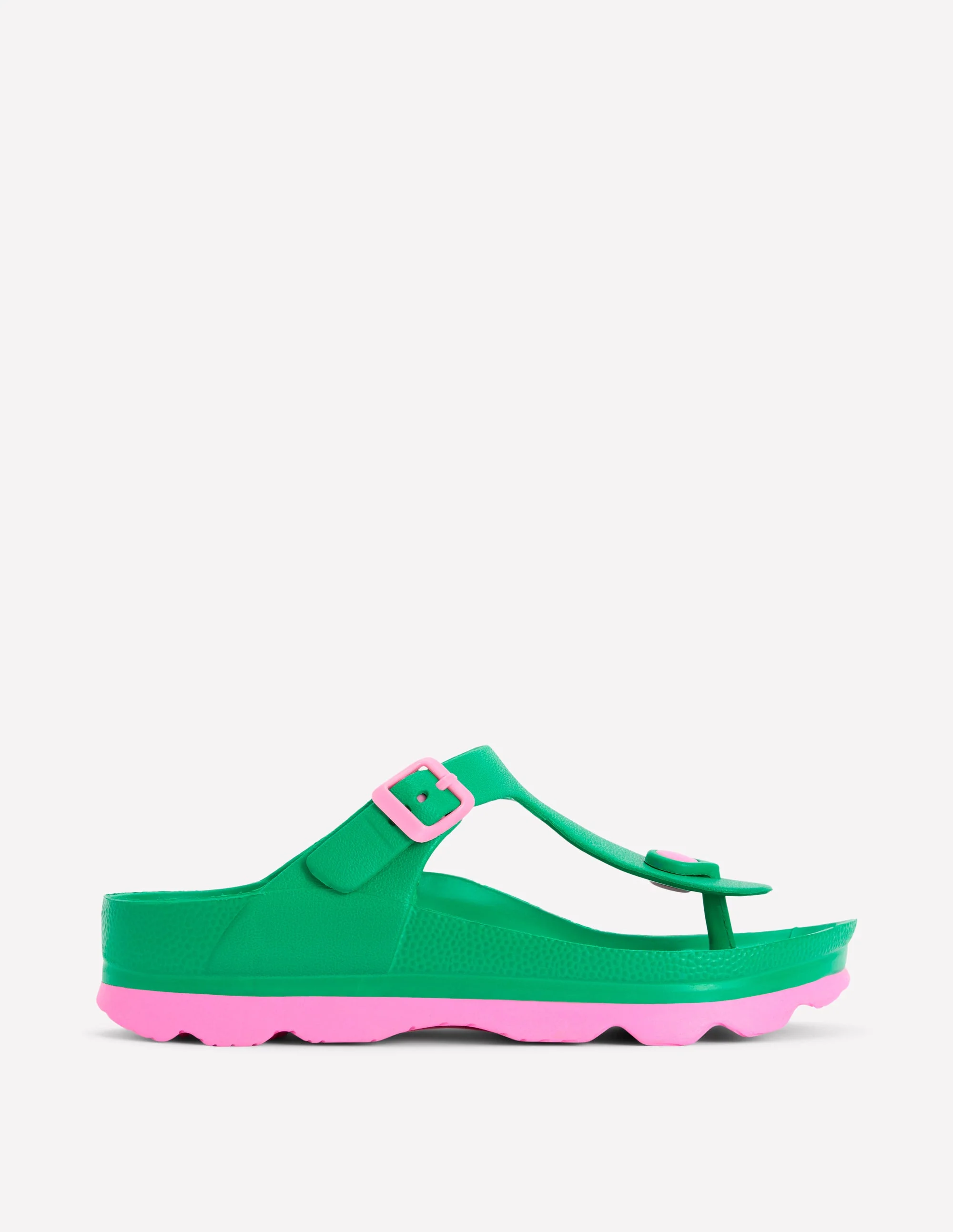 Lyla Toe Post Sandals-Green/Pink - Image 2