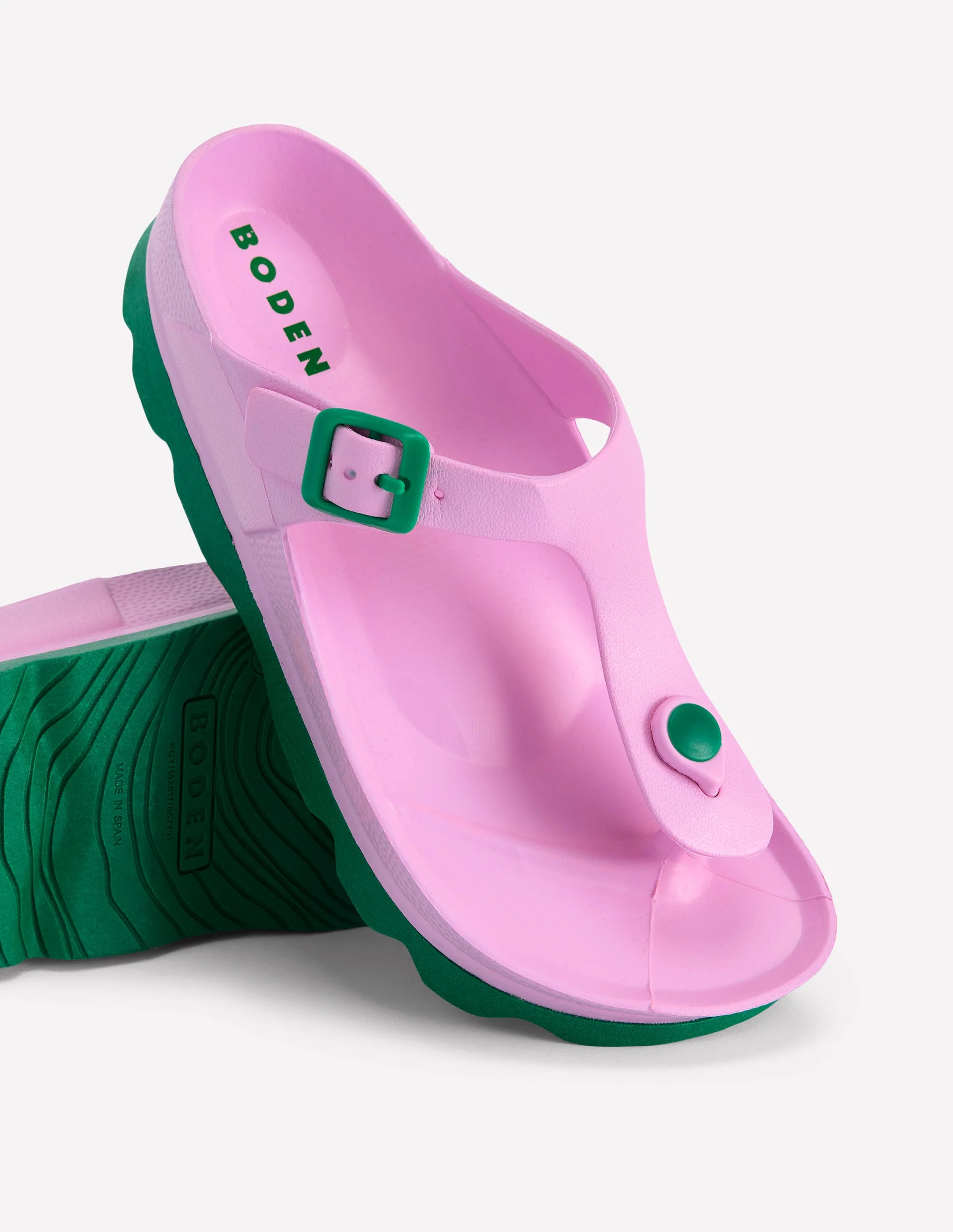 Lyla Toe Post Sandals-Pink/Green - Image 5