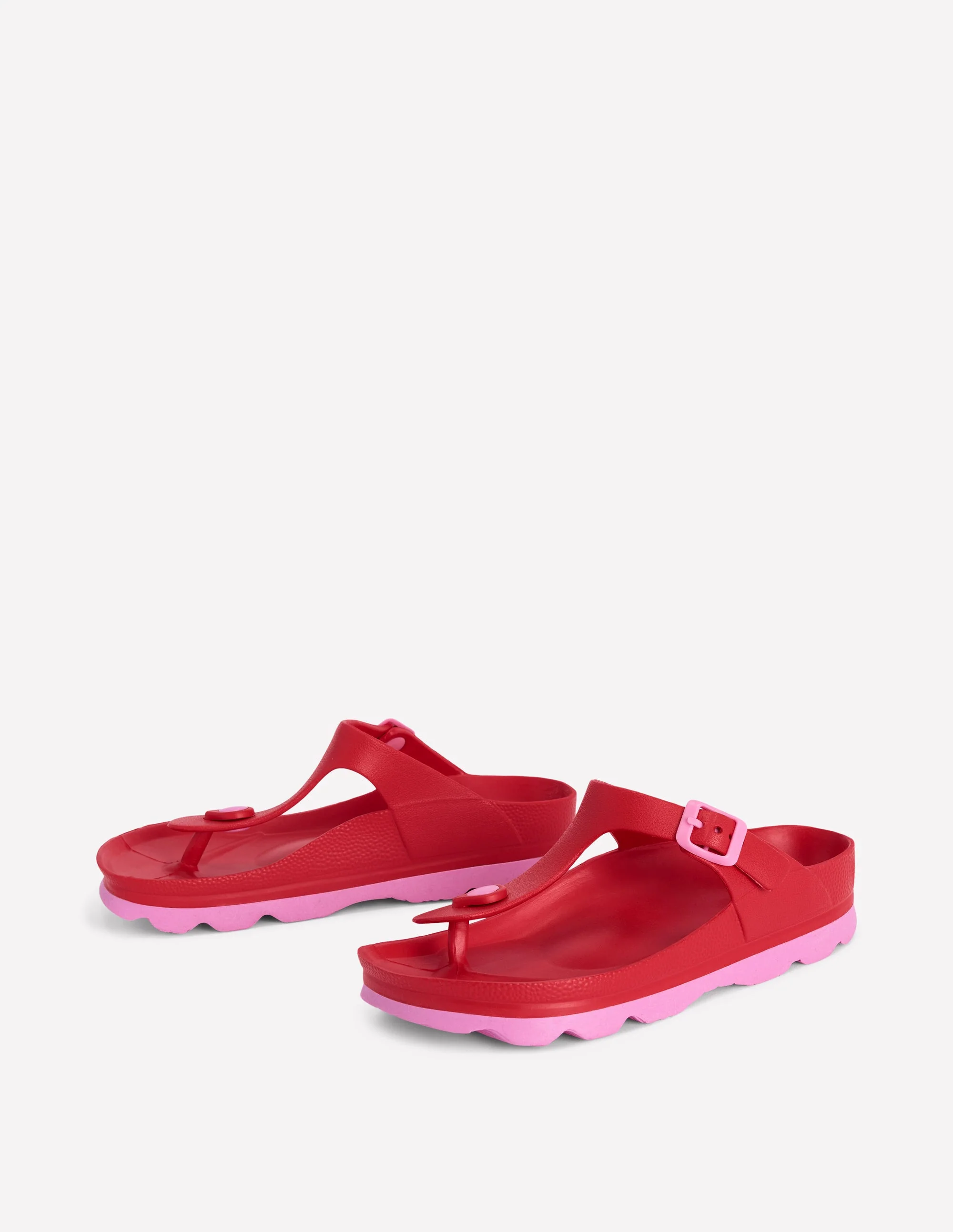 Lyla Toe Post Sandals-Red/Pink - Image 3