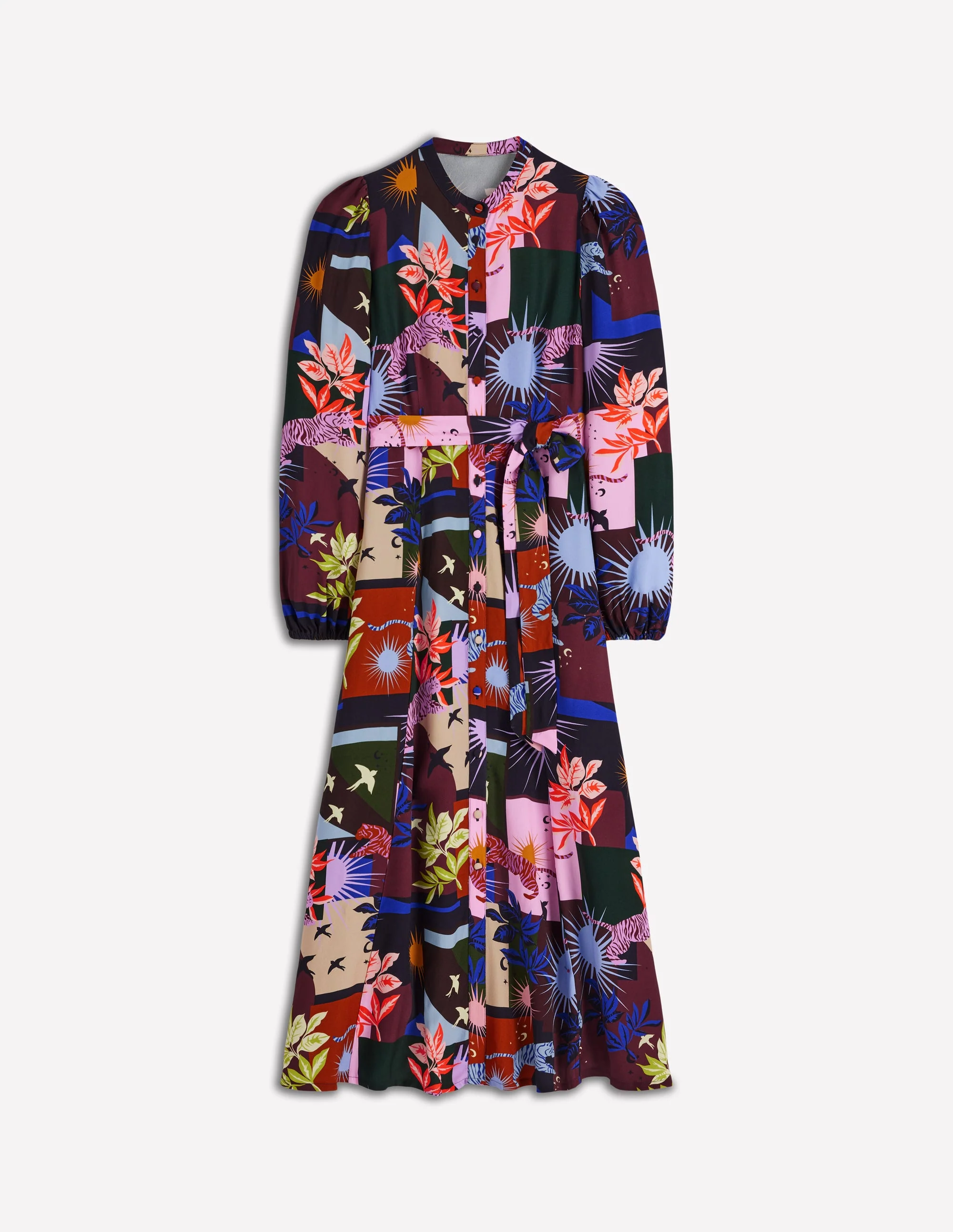 Mae Occasion Maxi Shirt Dress-Multi, Cosmic Savanna - Image 7