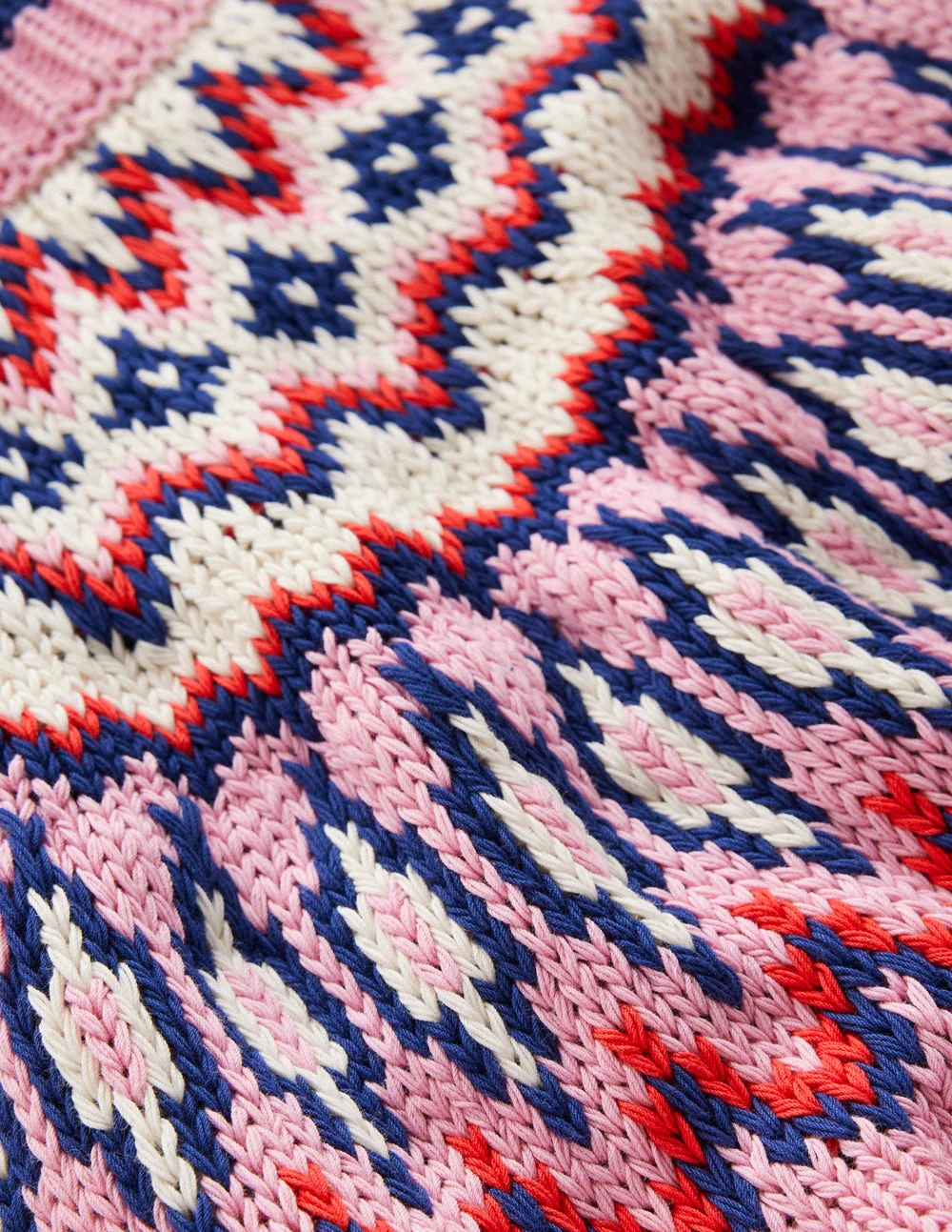 Margot Puff Sleeve T-Shirt-Almond Pink Fair Isle - Image 6