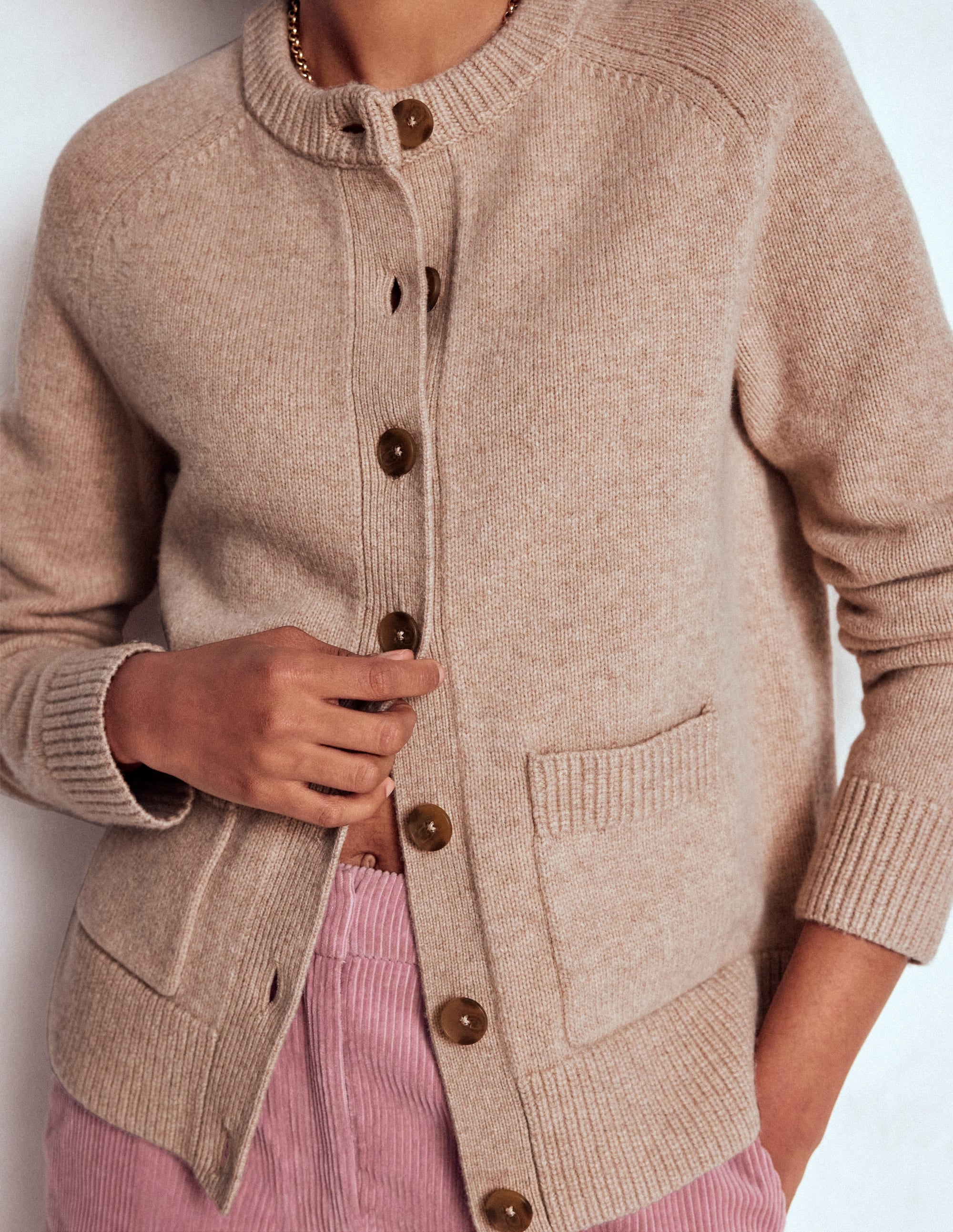 Marion Merino Cardigan-Linen - Image 2