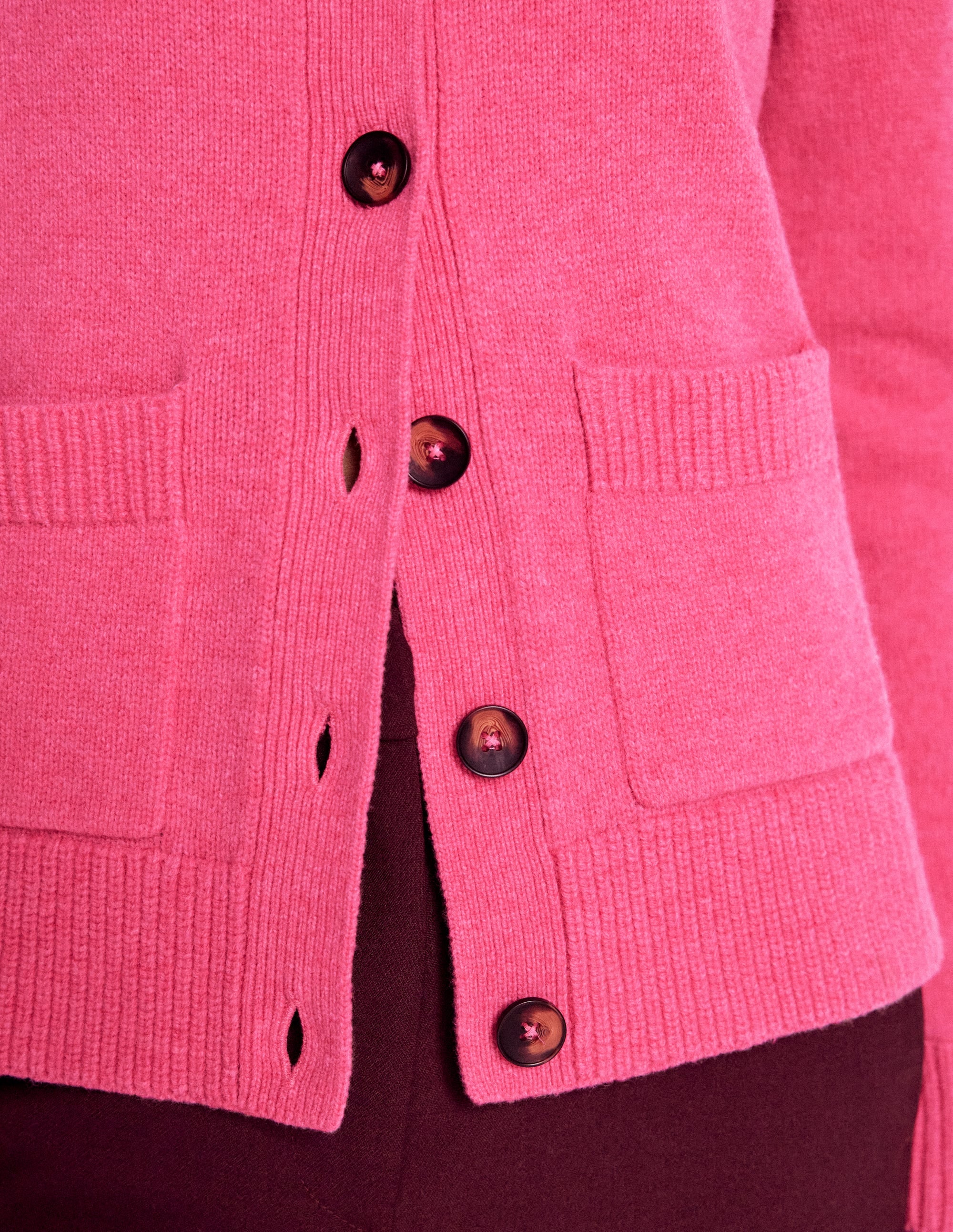 Marion Merino Cardigan-Rose Pink - Image 2