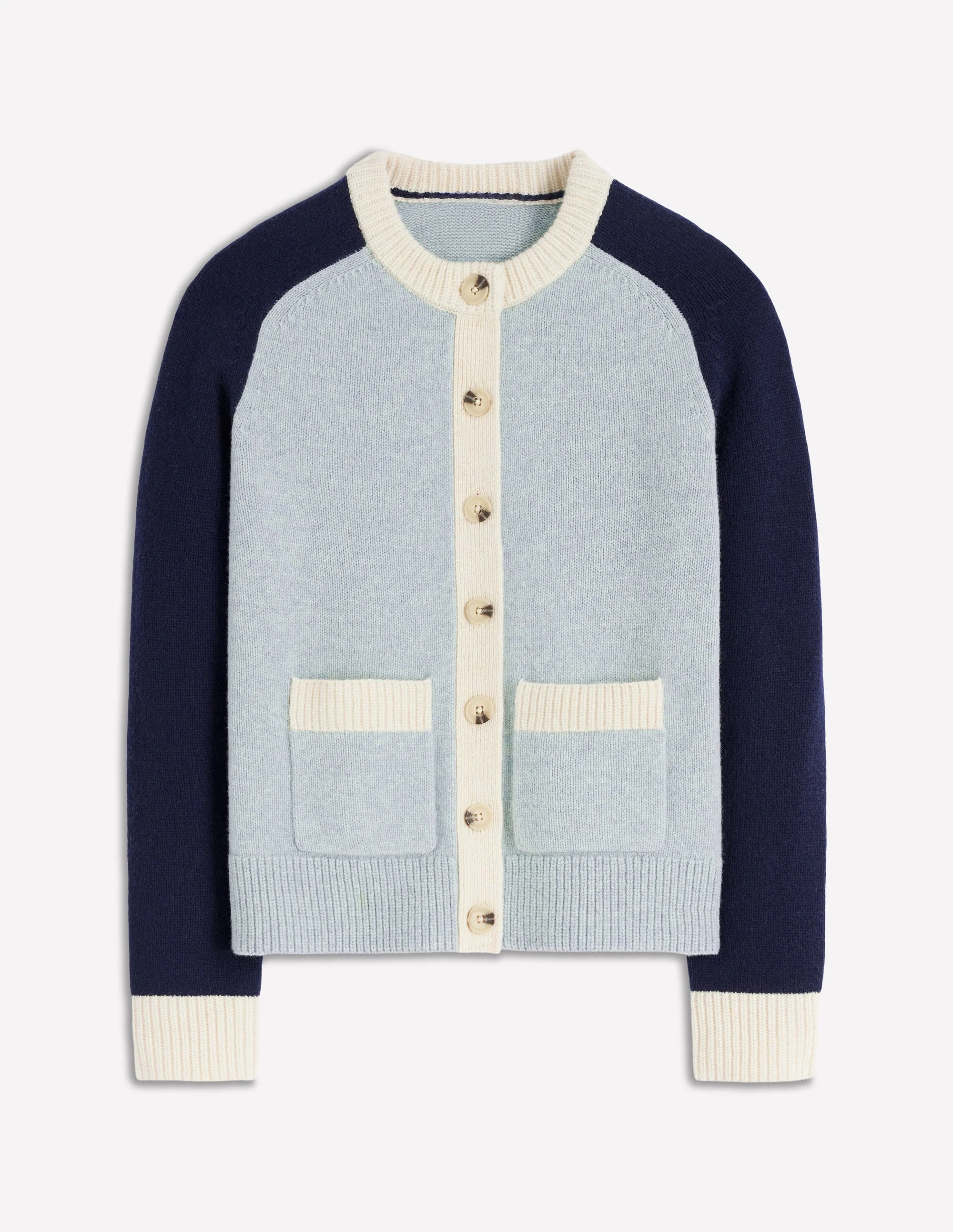Marion Merino Cardigan-Snowbird Blue, Navy - Image 6