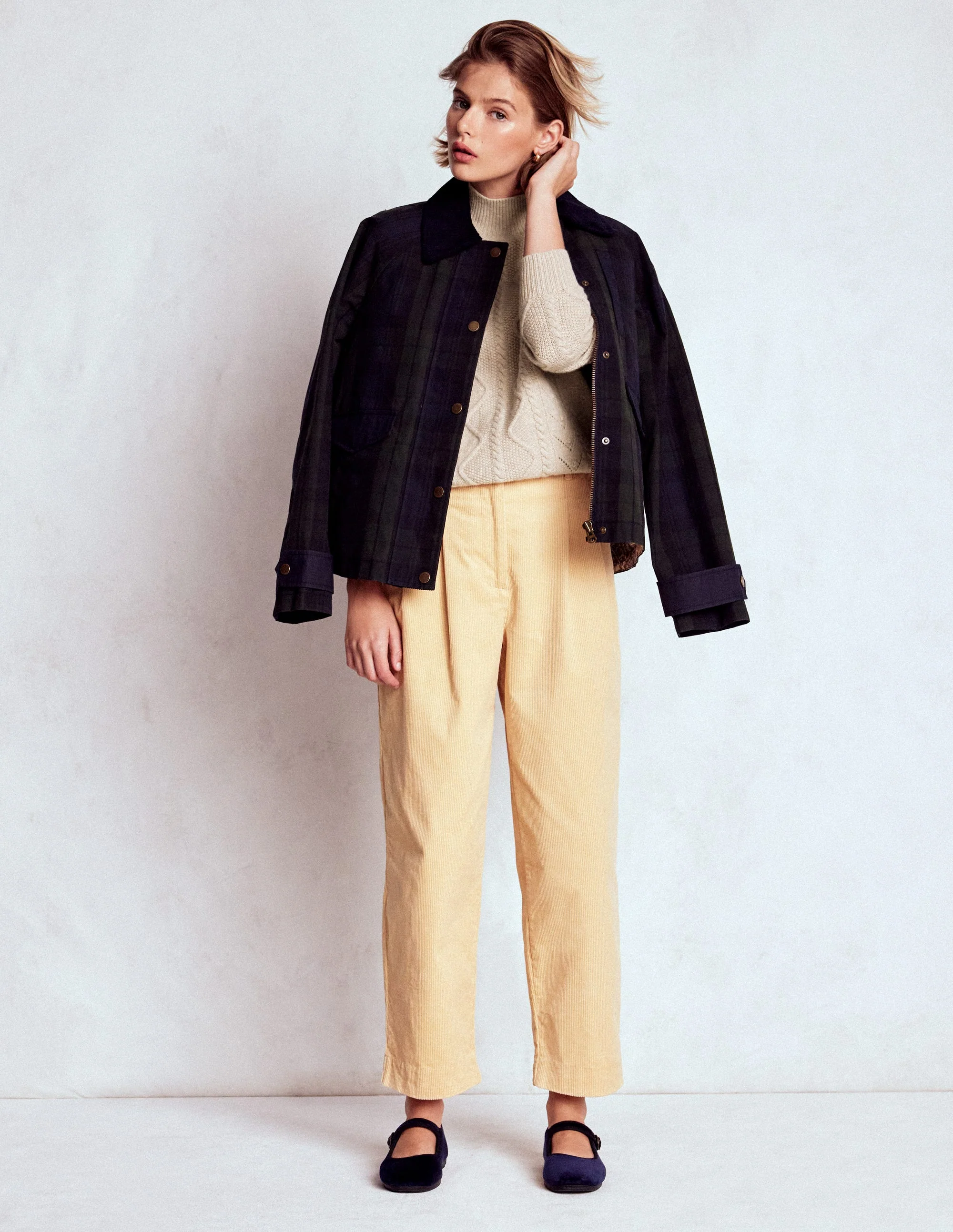 Marion Merino High Neck Jumper-Barley Cable - Image 5