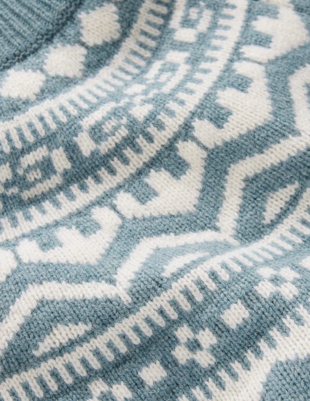 Marion Merino High Neck Jumper-Cloud Blue, Fair Isle - Image 7