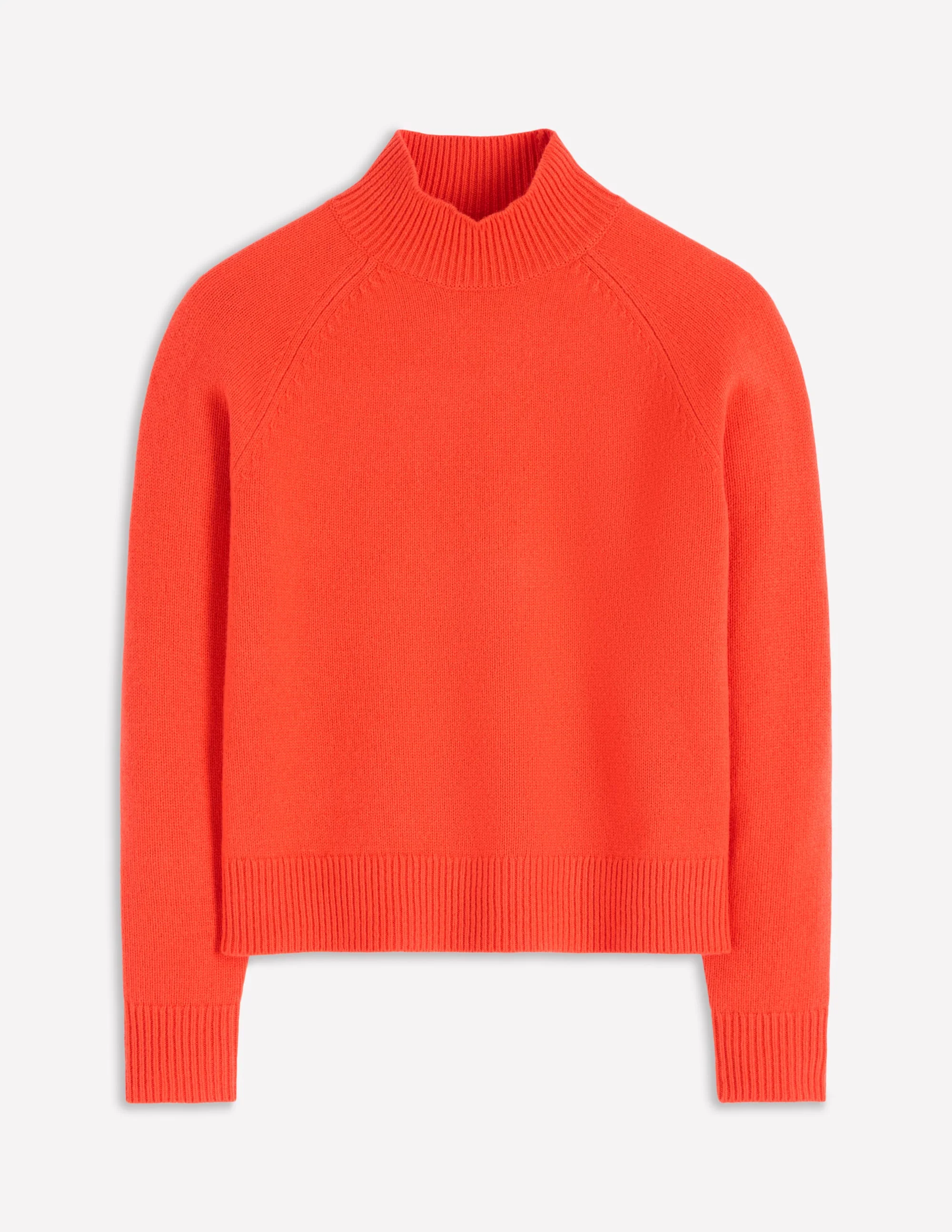 Marion Merino High Neck Jumper-Gladioli Orange - Image 8