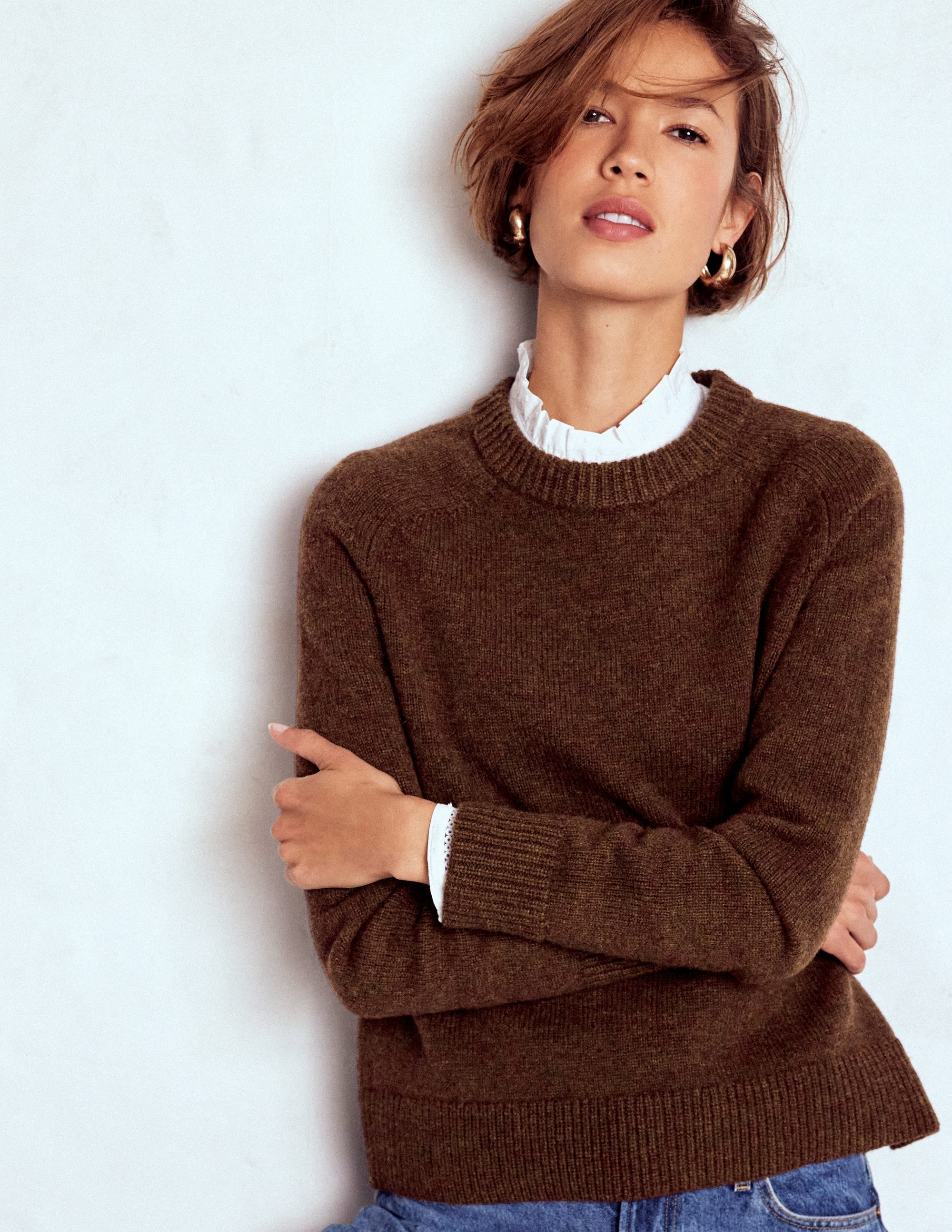 Marion Merino Jumper-Raw Umber - Image 4