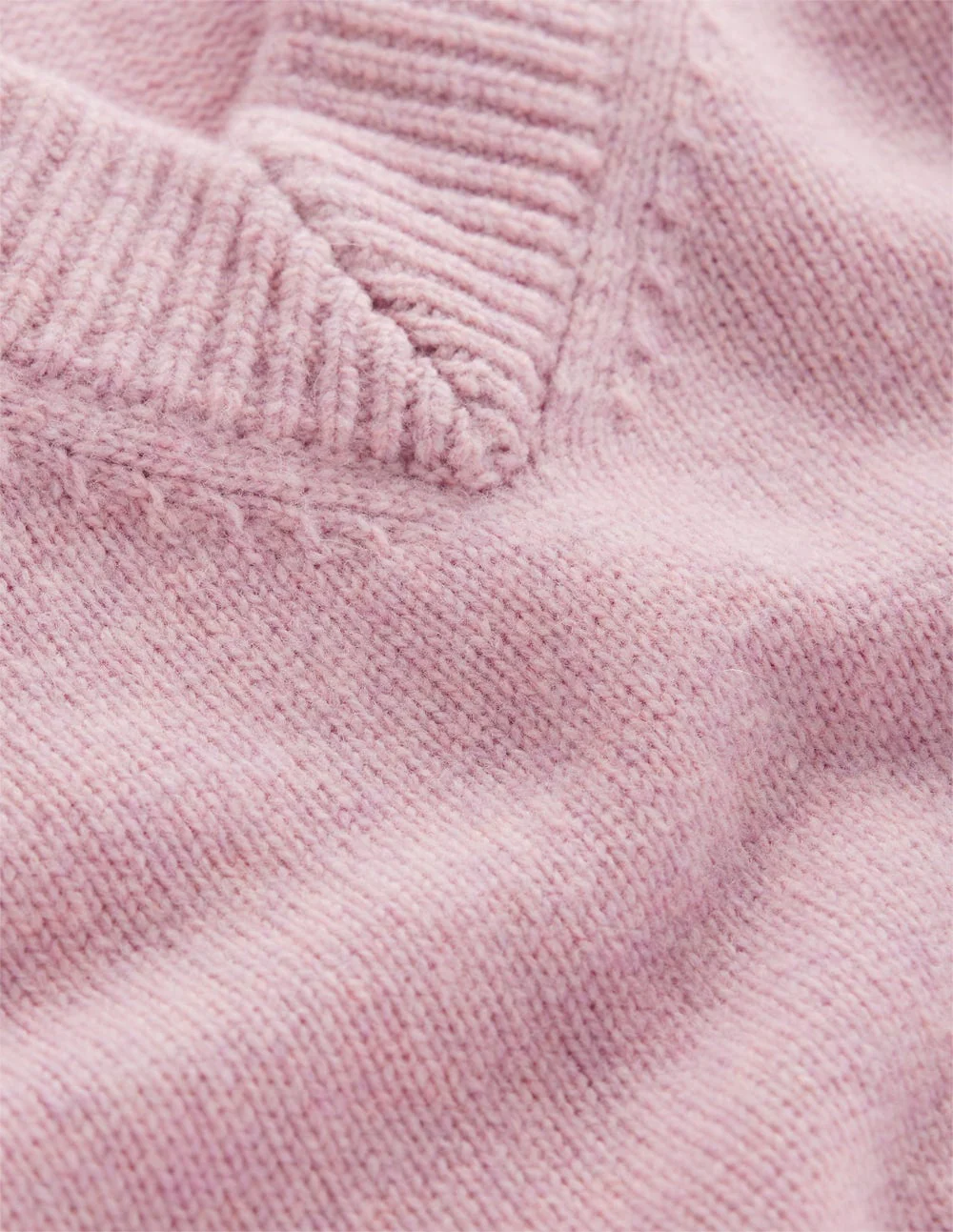 Marion Merino V-neck Jumper-Blush Pink - Image 7