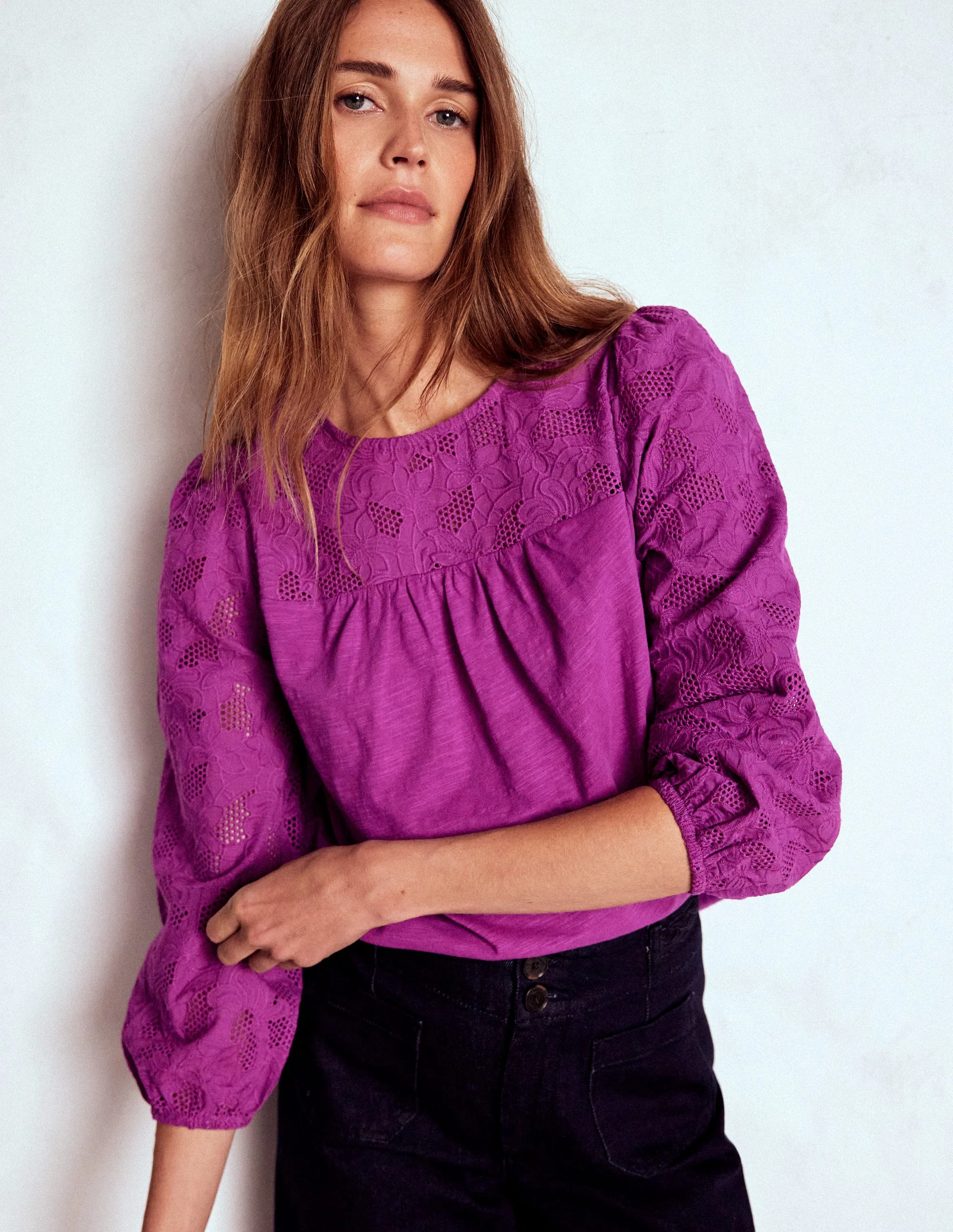 May Broderie Top-Regal Purple - Image 4