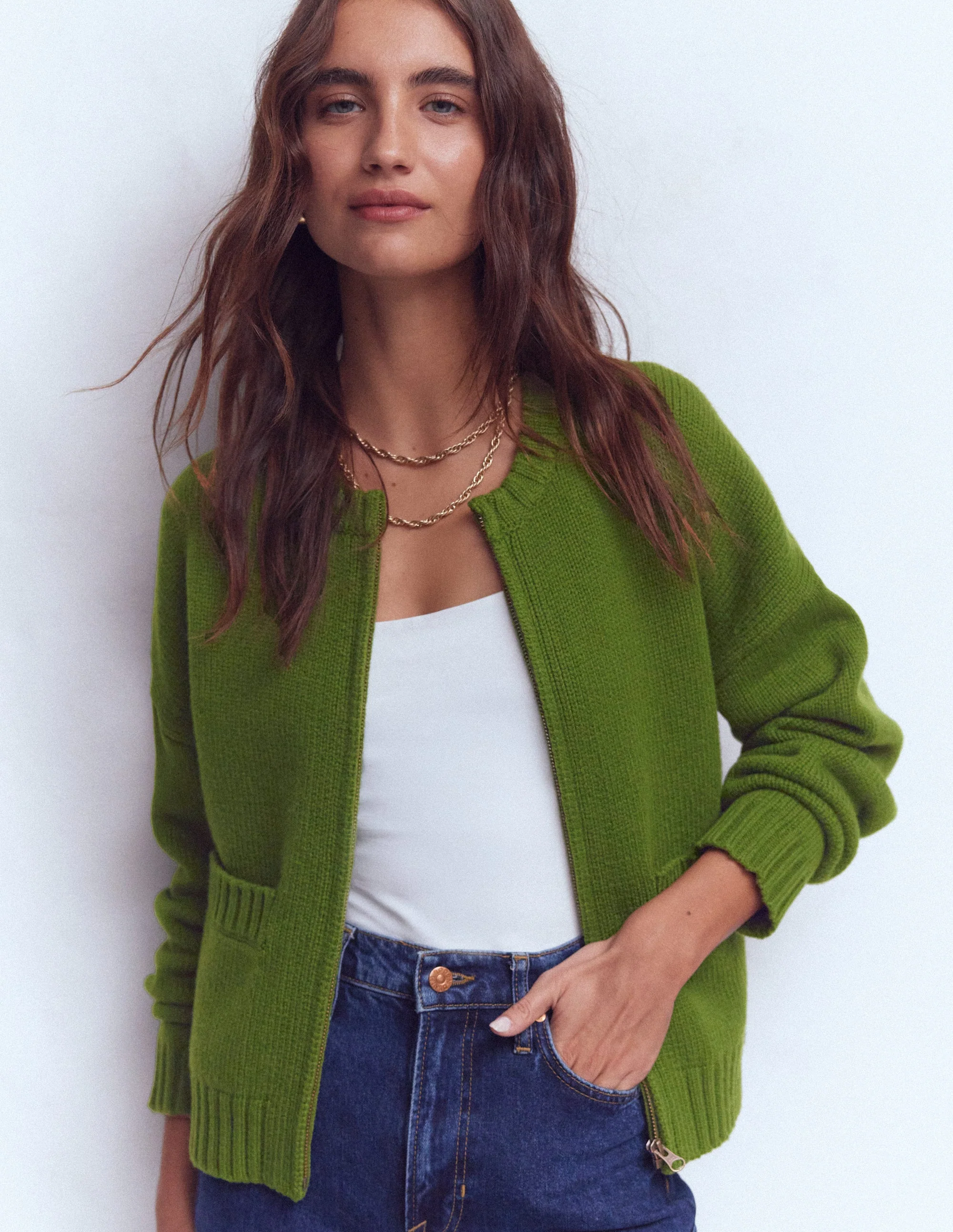 Maya Zip-up Jacket-Herb Garden - Image 4