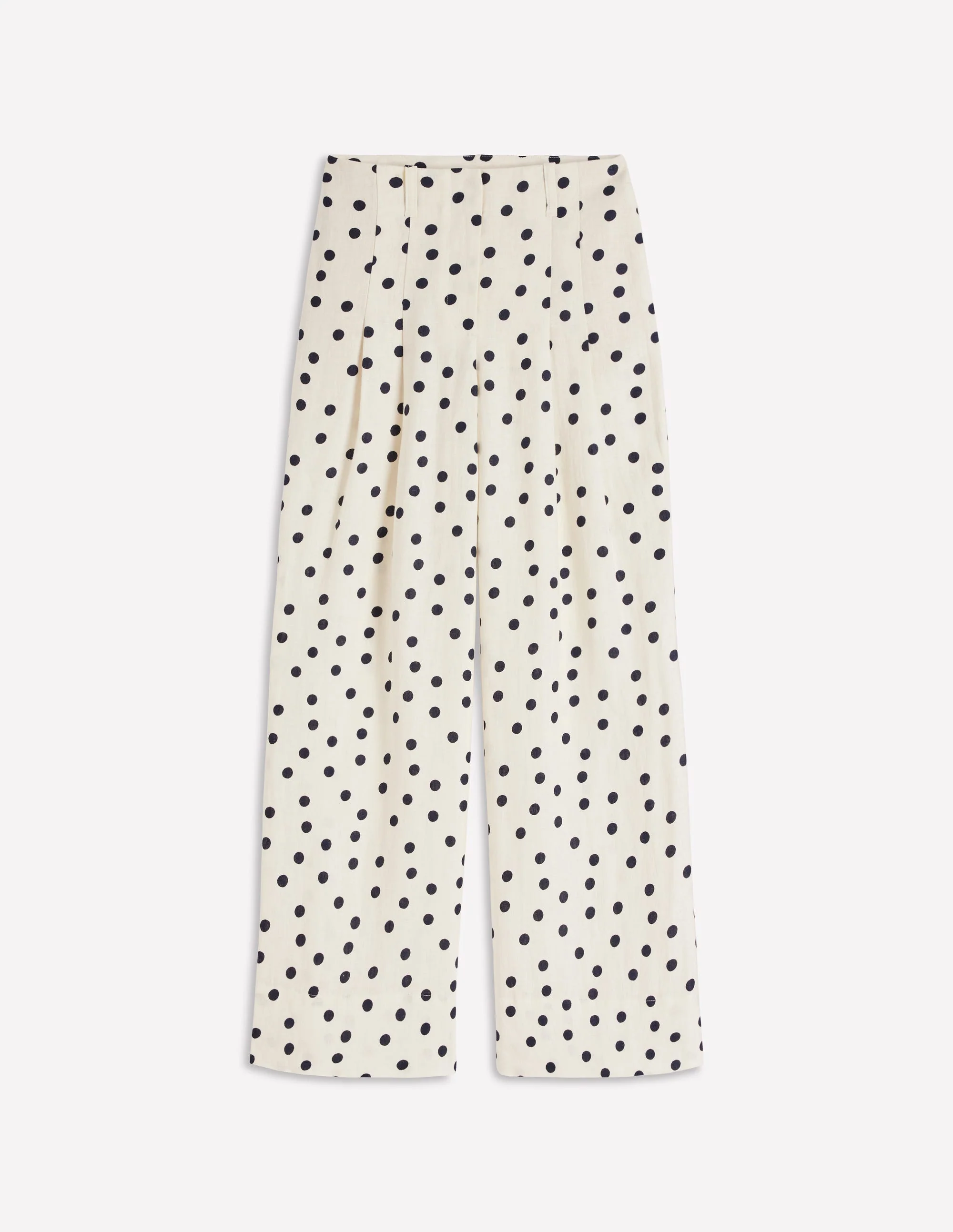 Mayfair Linen Trousers-Ivory, Painted Dot - Image 5