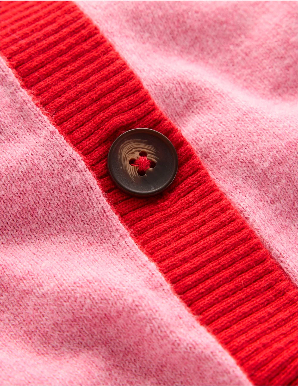 Meg Raglan Sleeve Cardigan-Camel, Pink Colour Block - Image 6