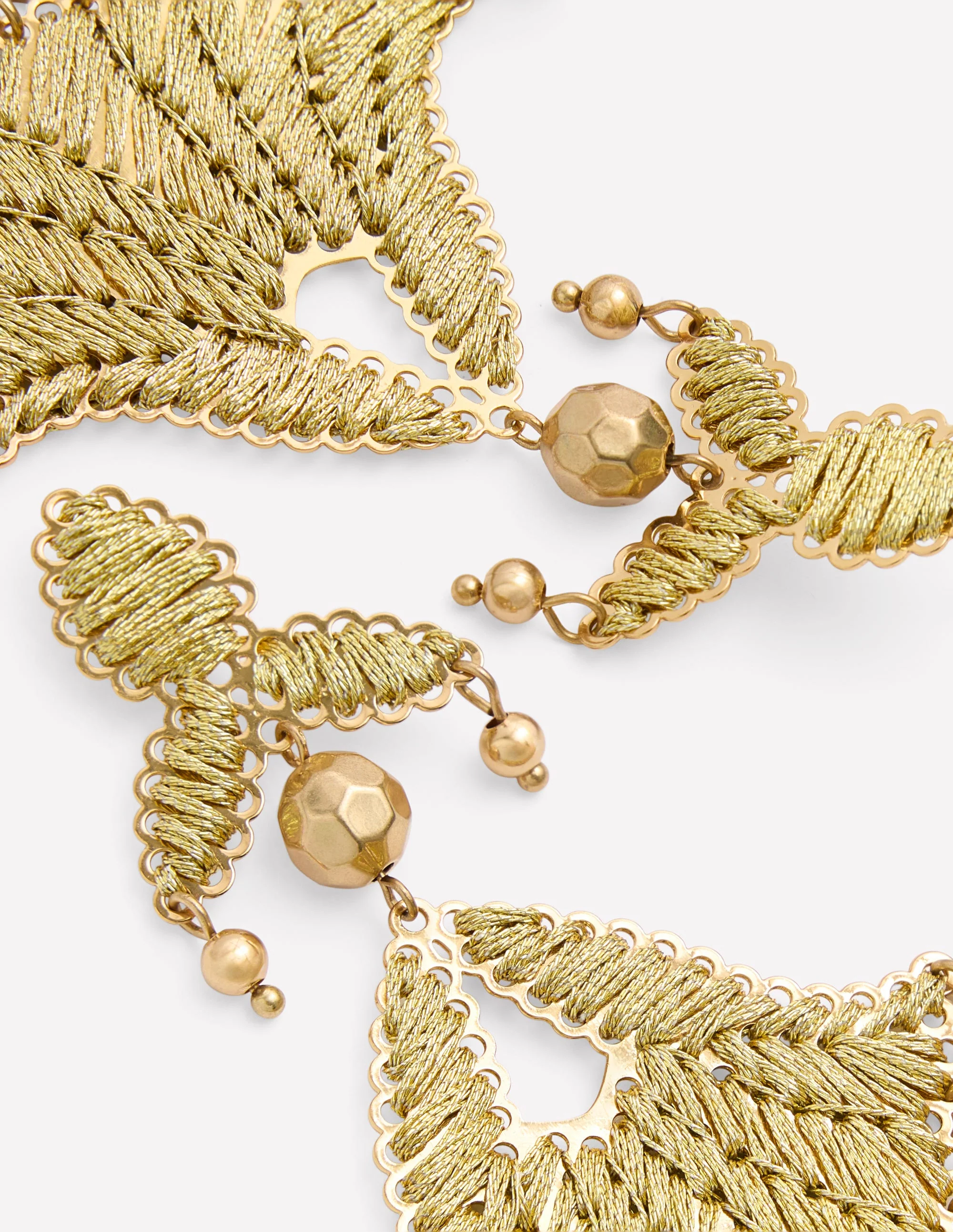 Mega Motif Earrings-Gold Colour - Image 3
