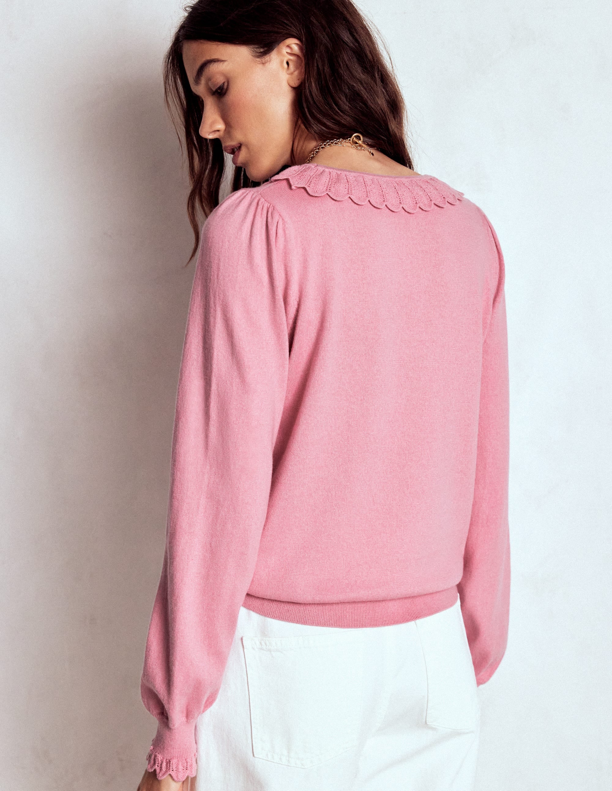 Melina Cotton Ruffle Jumper-Formica Pink - Image 3