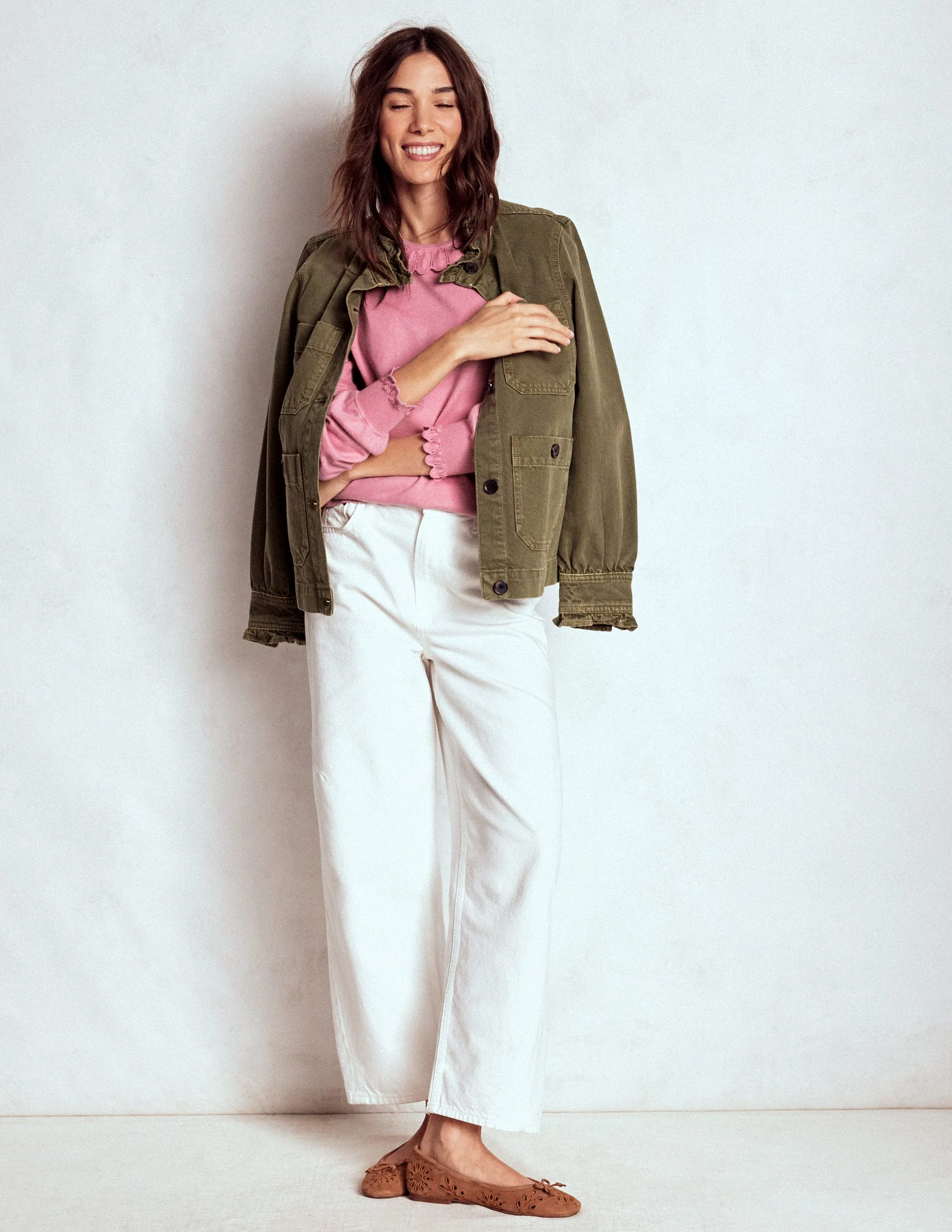 Melina Cotton Ruffle Jumper-Formica Pink - Image 4