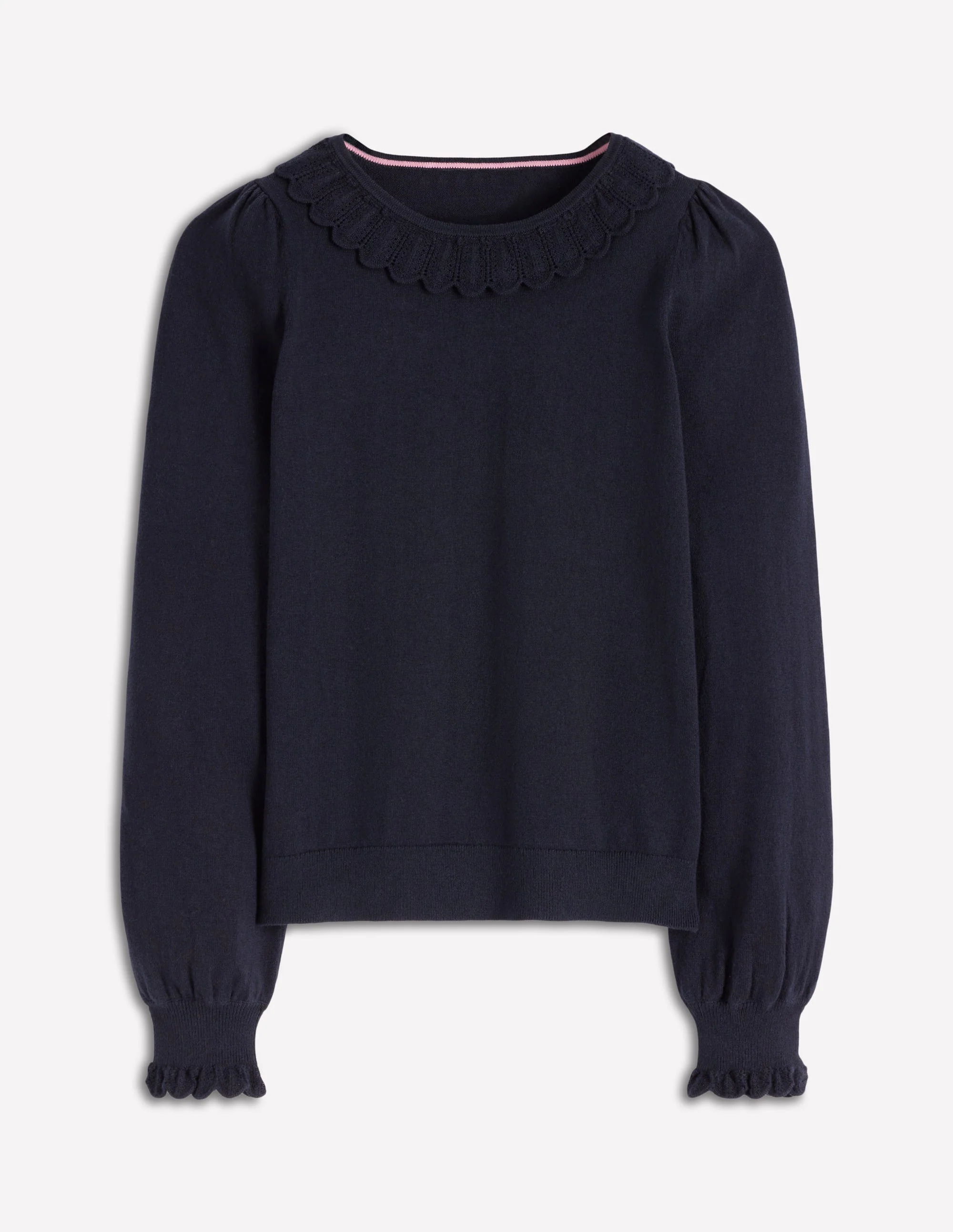 Melina Cotton Ruffle Jumper-Navy - Image 5