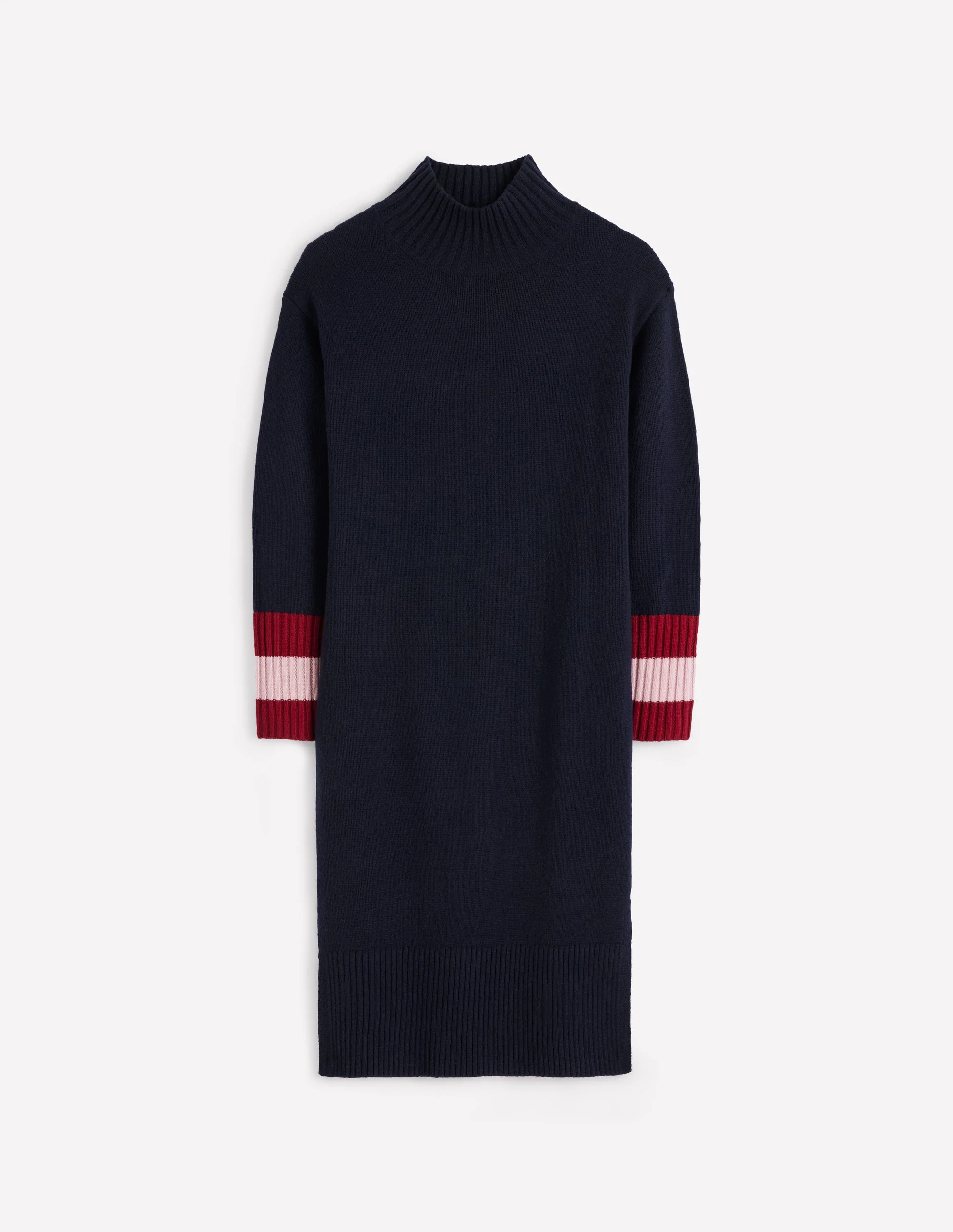 Merino Knitted Dress-Navy - Image 6