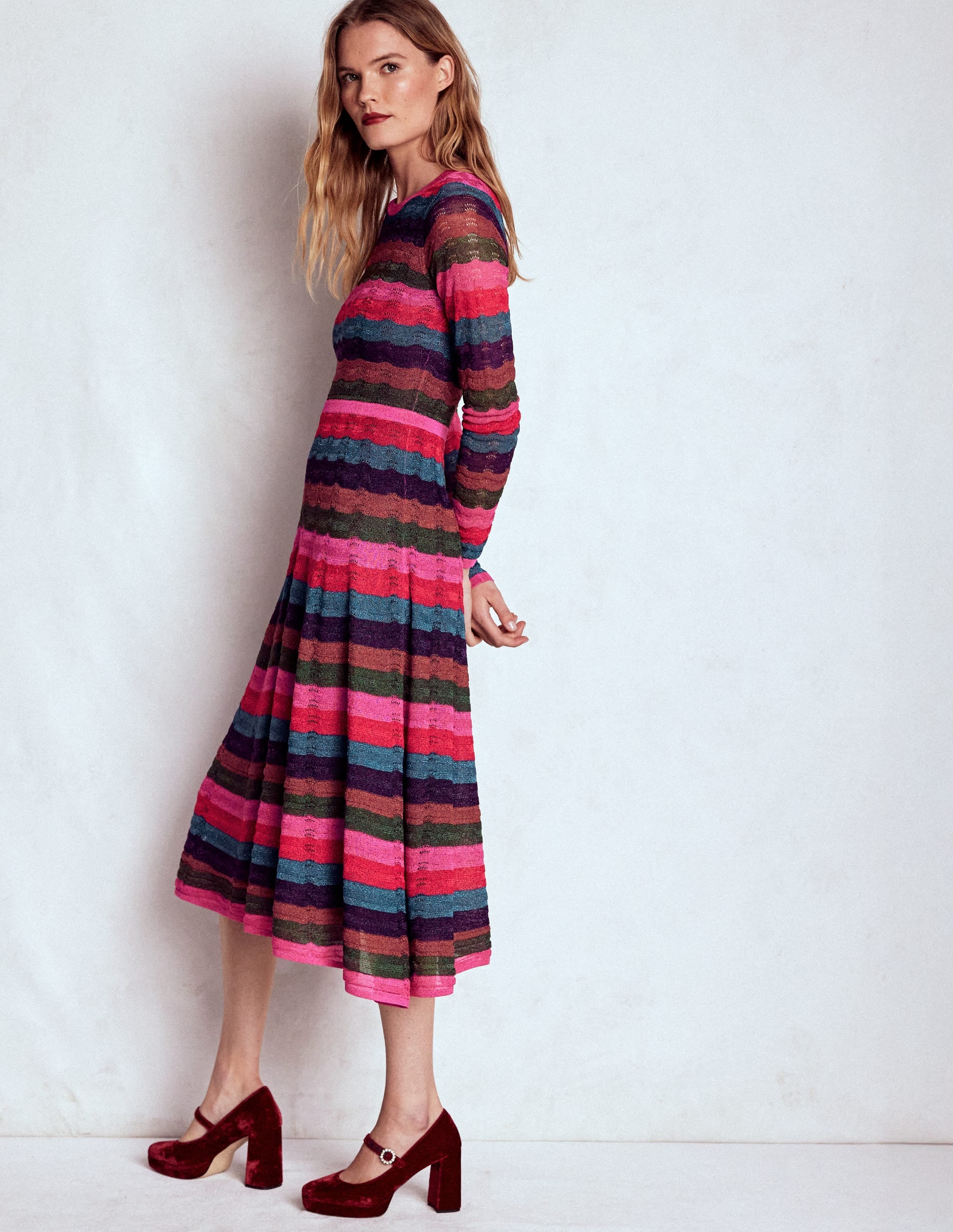 Metallic Wave Dress-Multi Stripe - Image 5