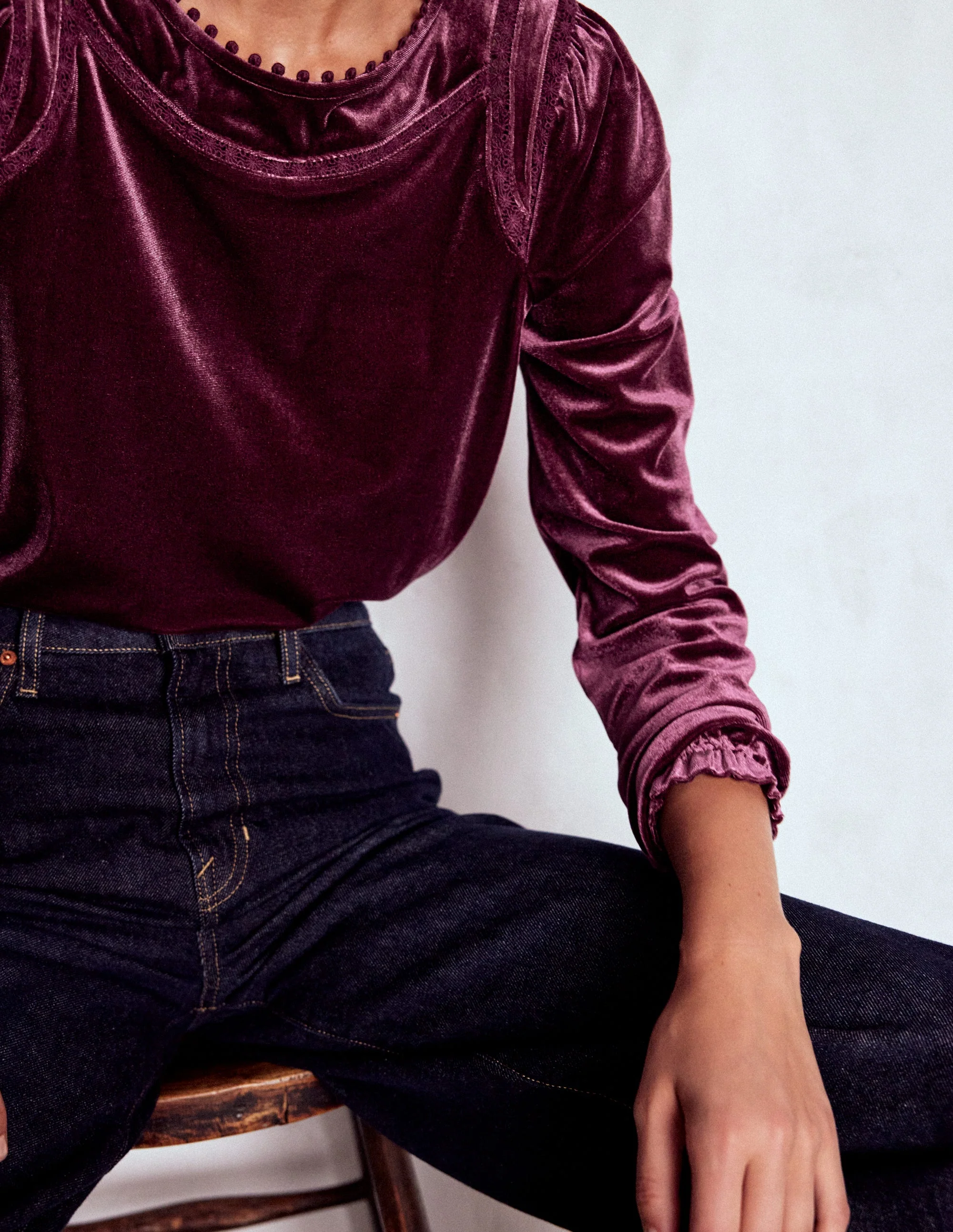 Mila Velvet Top-Deep Wisteria - Image 2