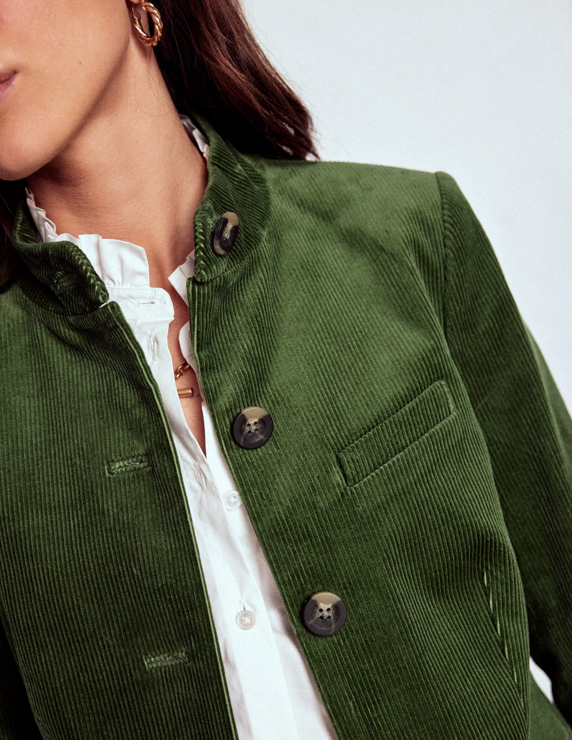 Military Cord Jacket-Fern - Image 2