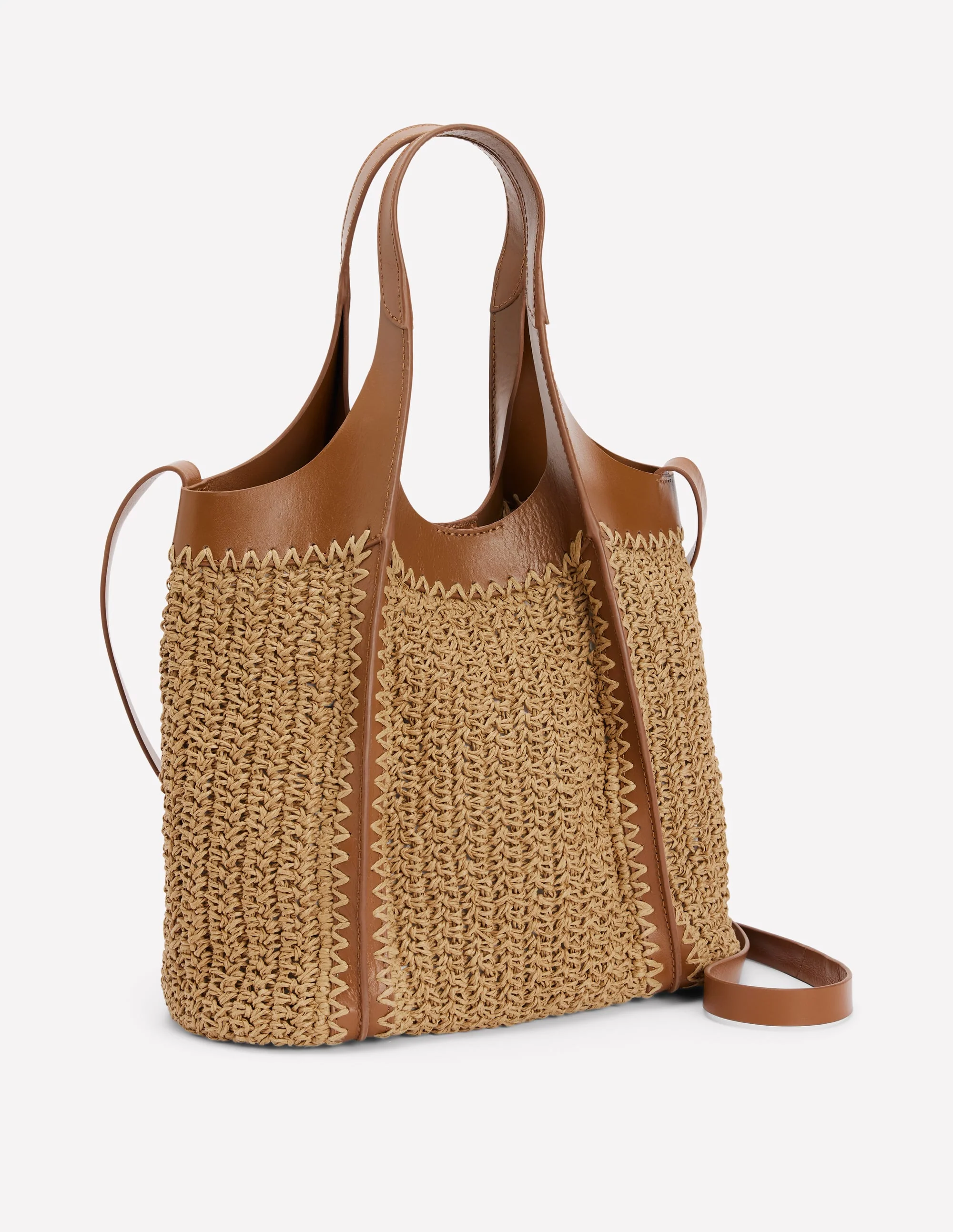 Mini Straw Tote-Natural - Image 3