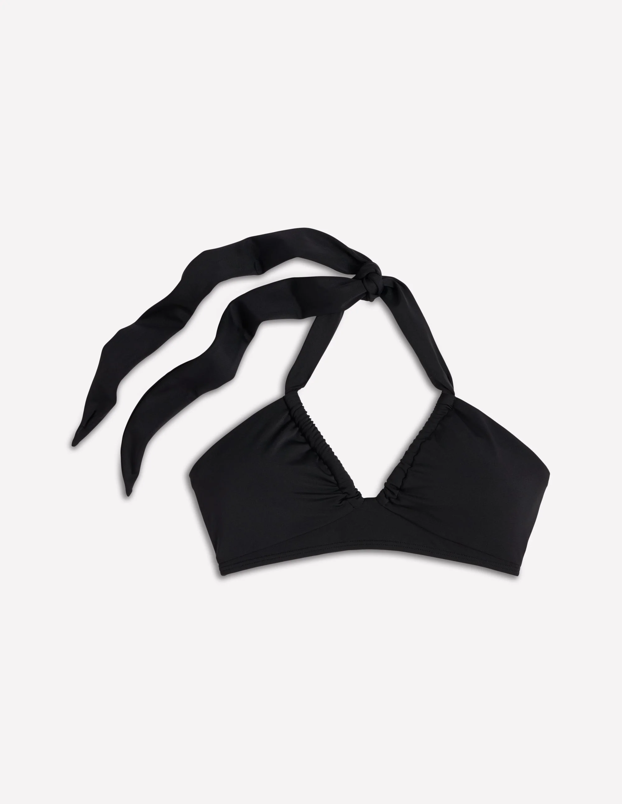 Minori Halter Tie Bikini Top-Black - Image 6