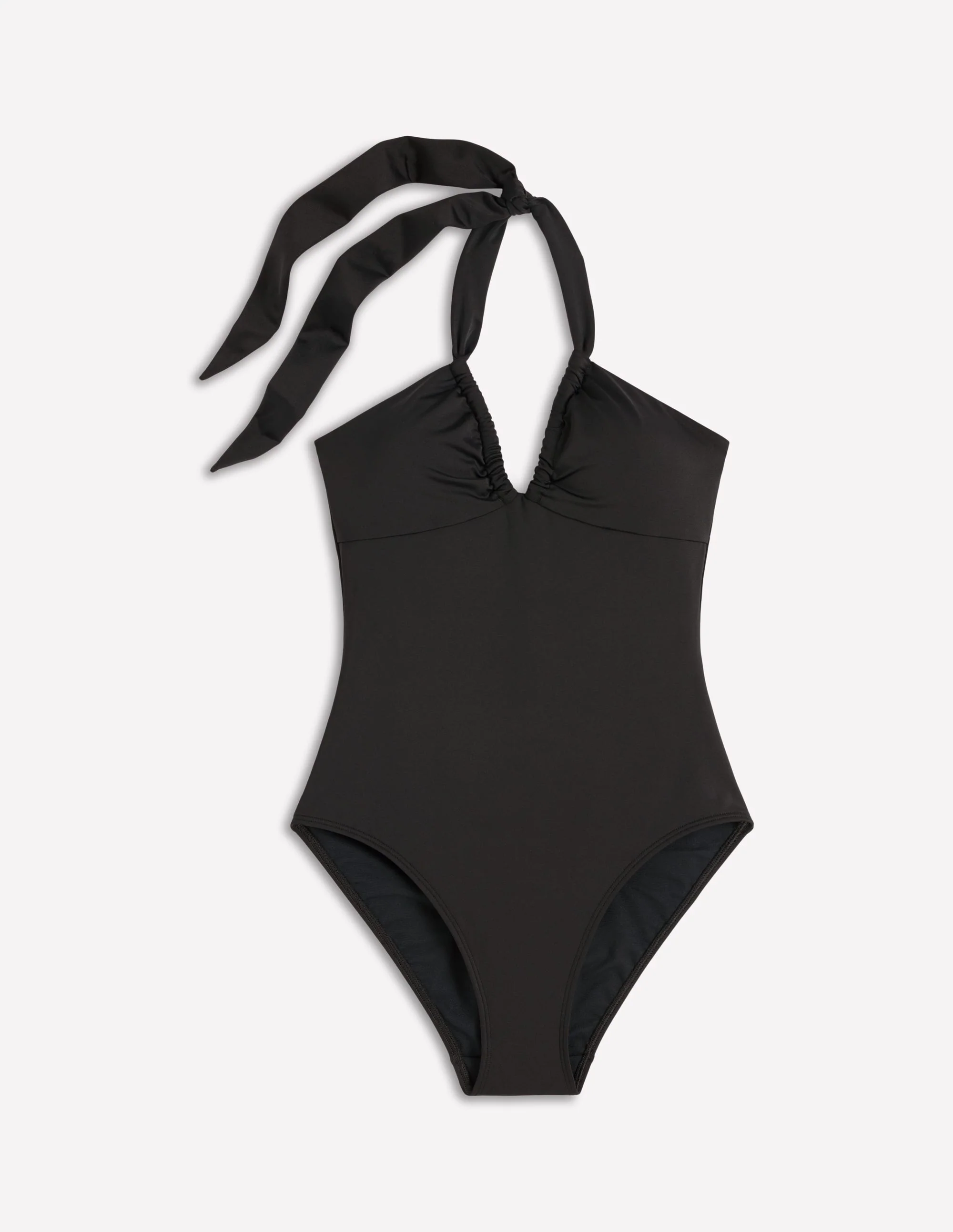 Minori Halter Tie Swimsuit-Black - Image 6