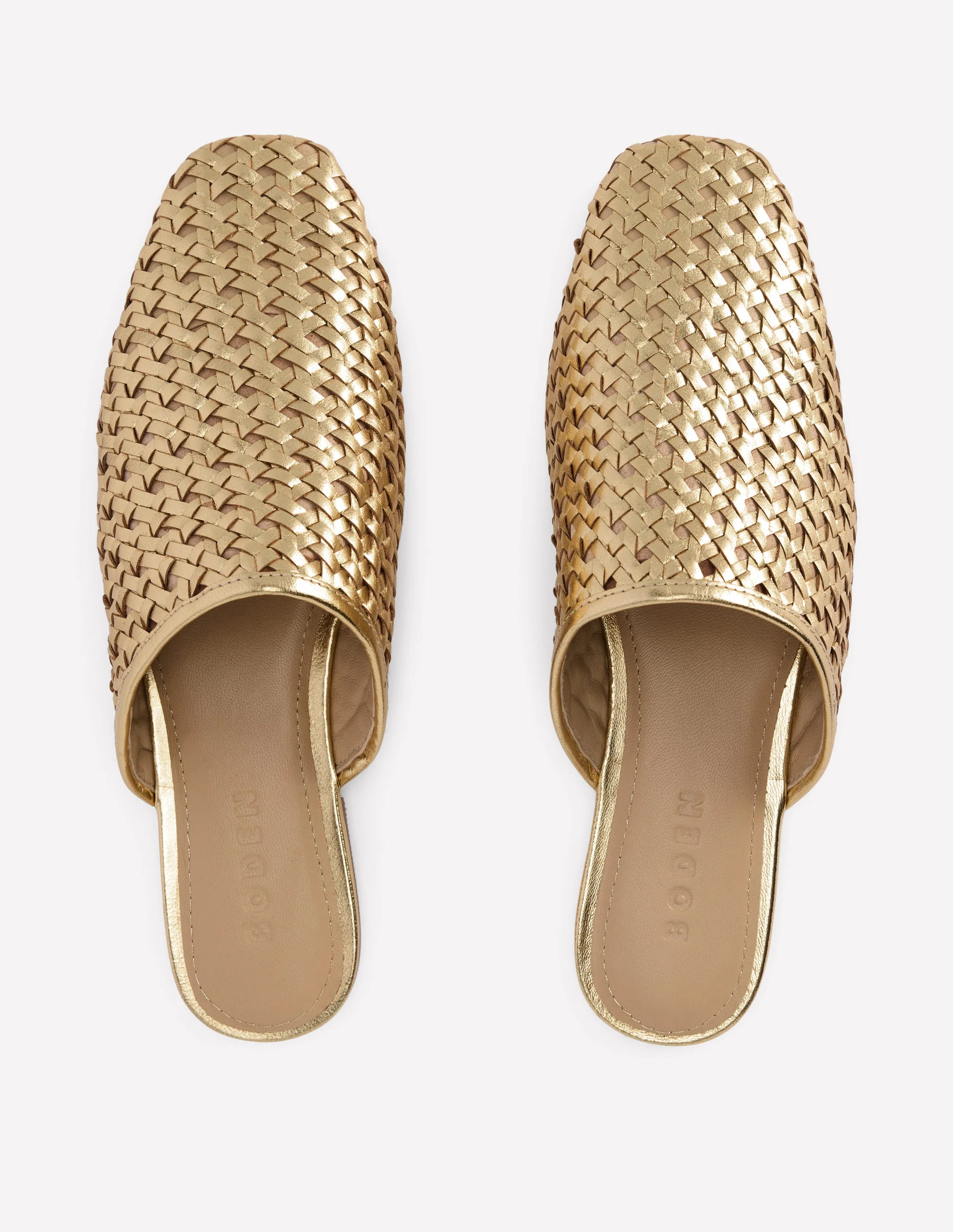 Mule Slipper Loafer-Gold Weave - Image 5