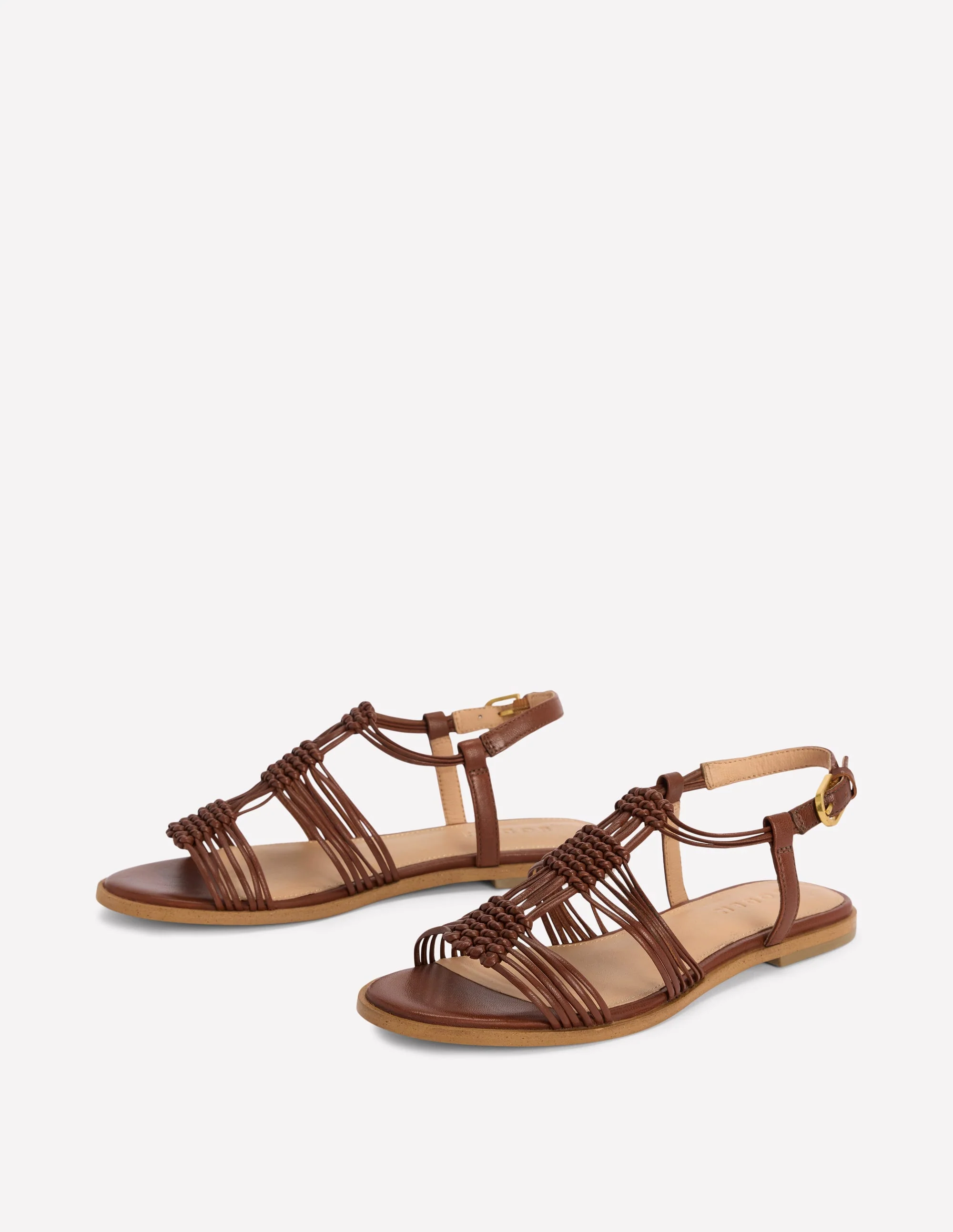 Multi Strap Knot Sandal-Tan - Image 3