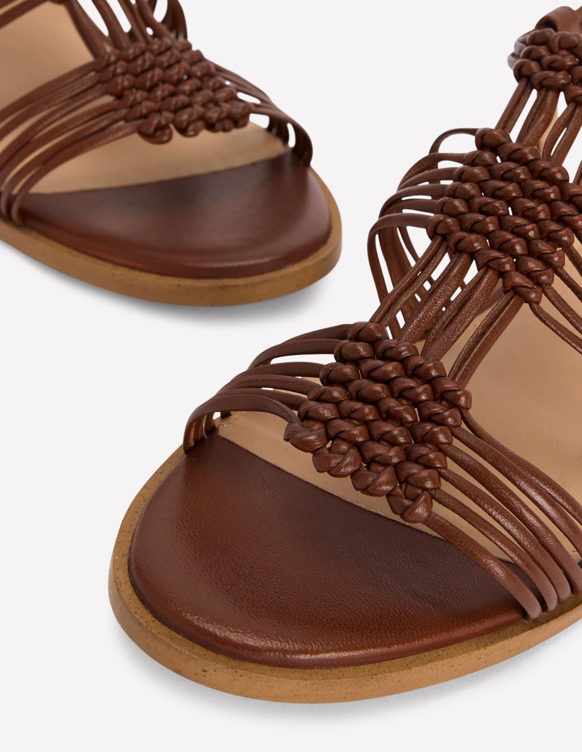 Multi Strap Knot Sandal-Tan - Image 4