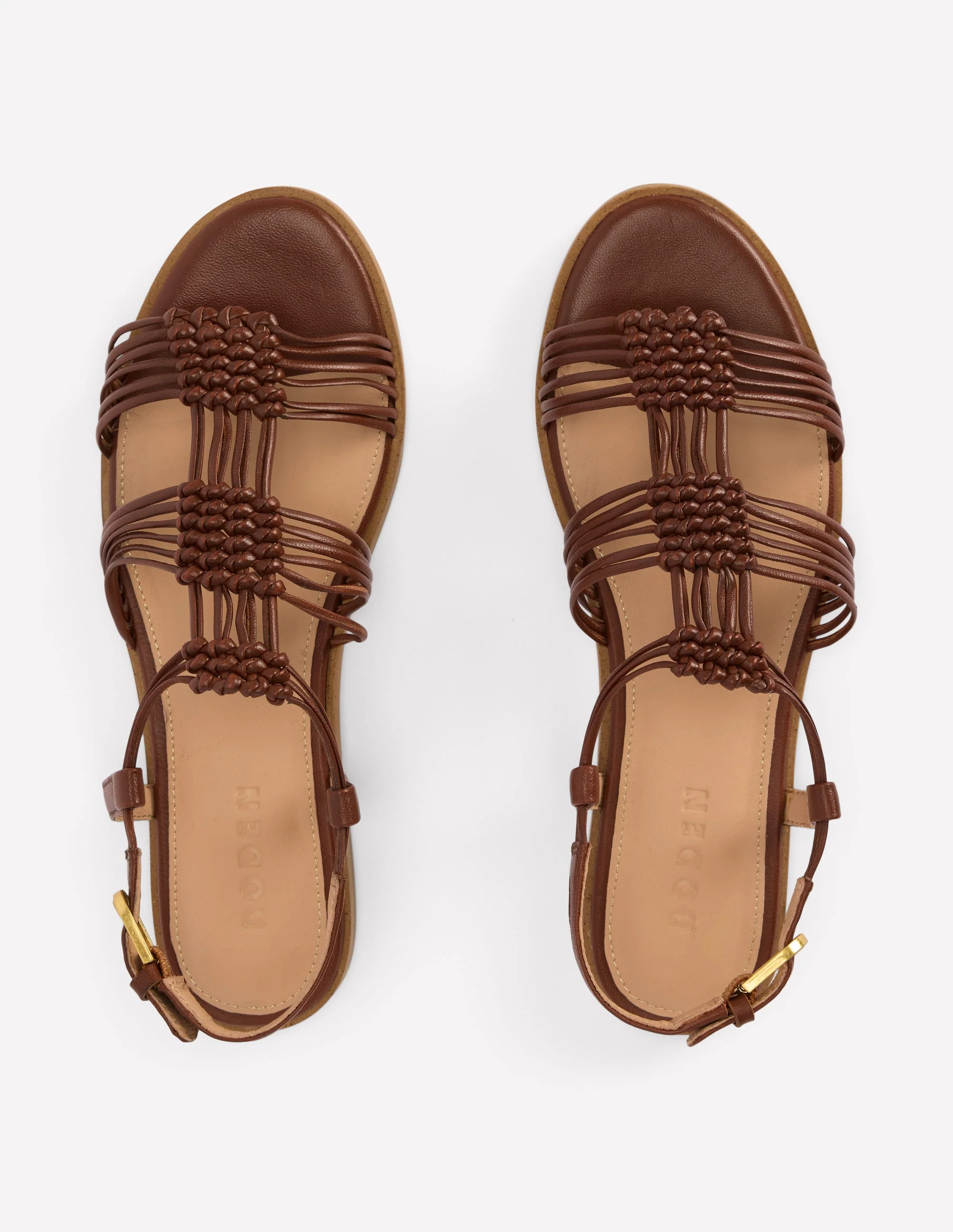 Multi Strap Knot Sandal-Tan - Image 5