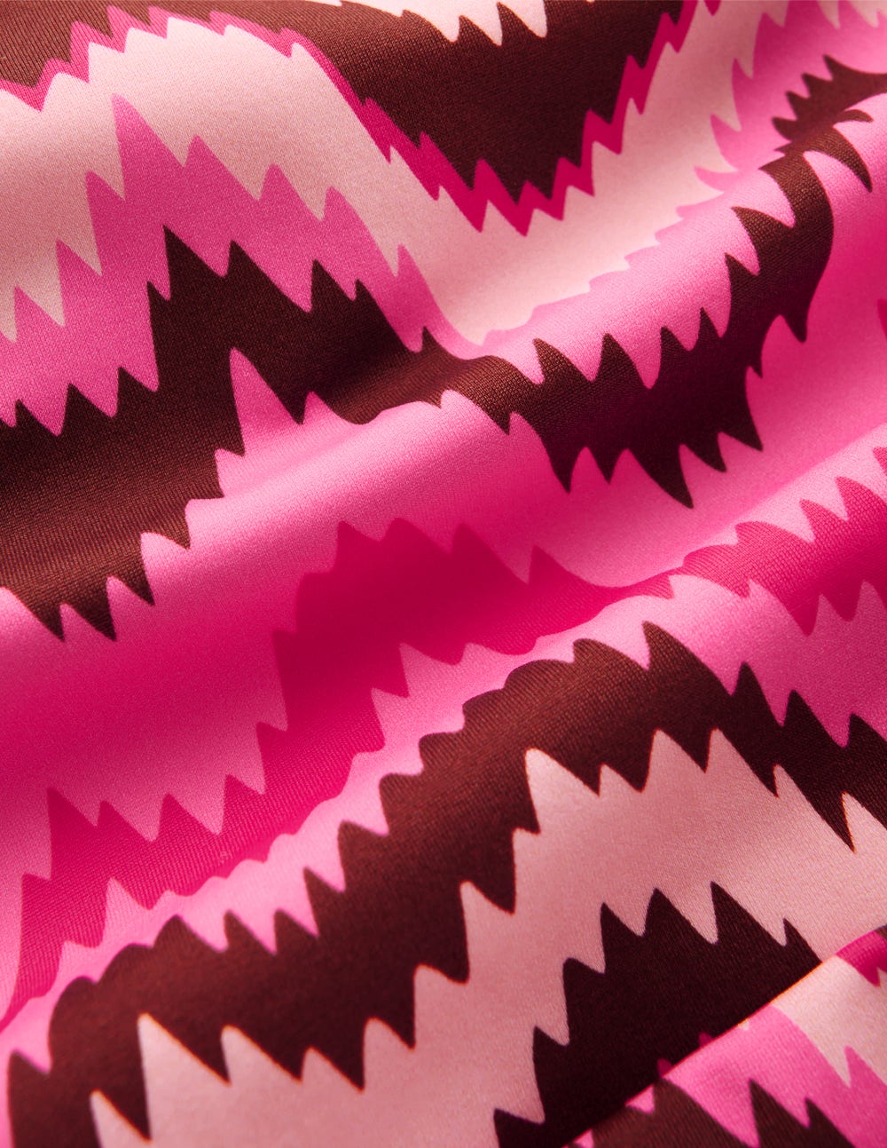 Mykonos Deep V Swimsuit-Pink Punch, Zig Zag Wave - Image 9