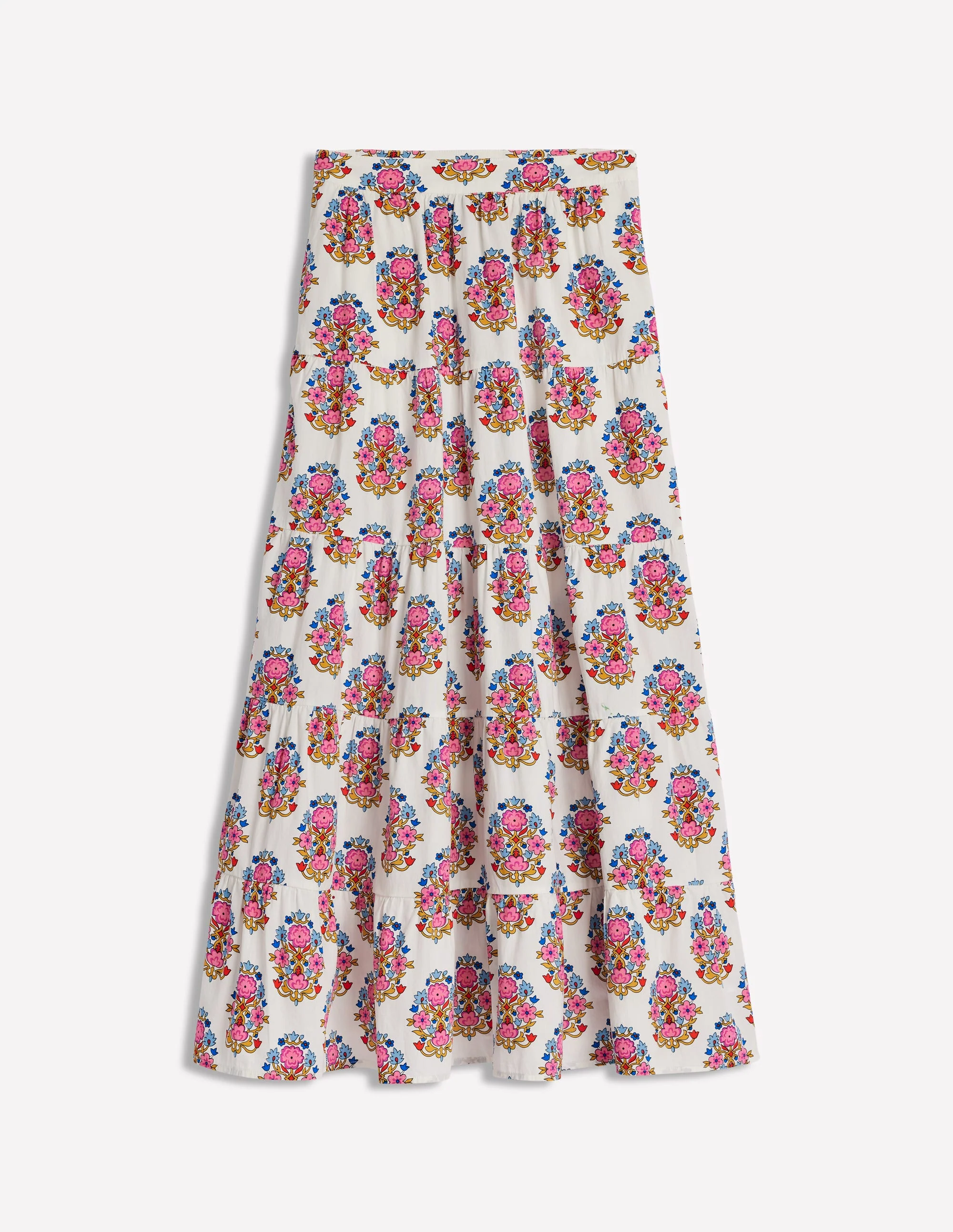 Nadia Poplin Maxi Skirt-Ivory, Wildflower Stamp - Image 5