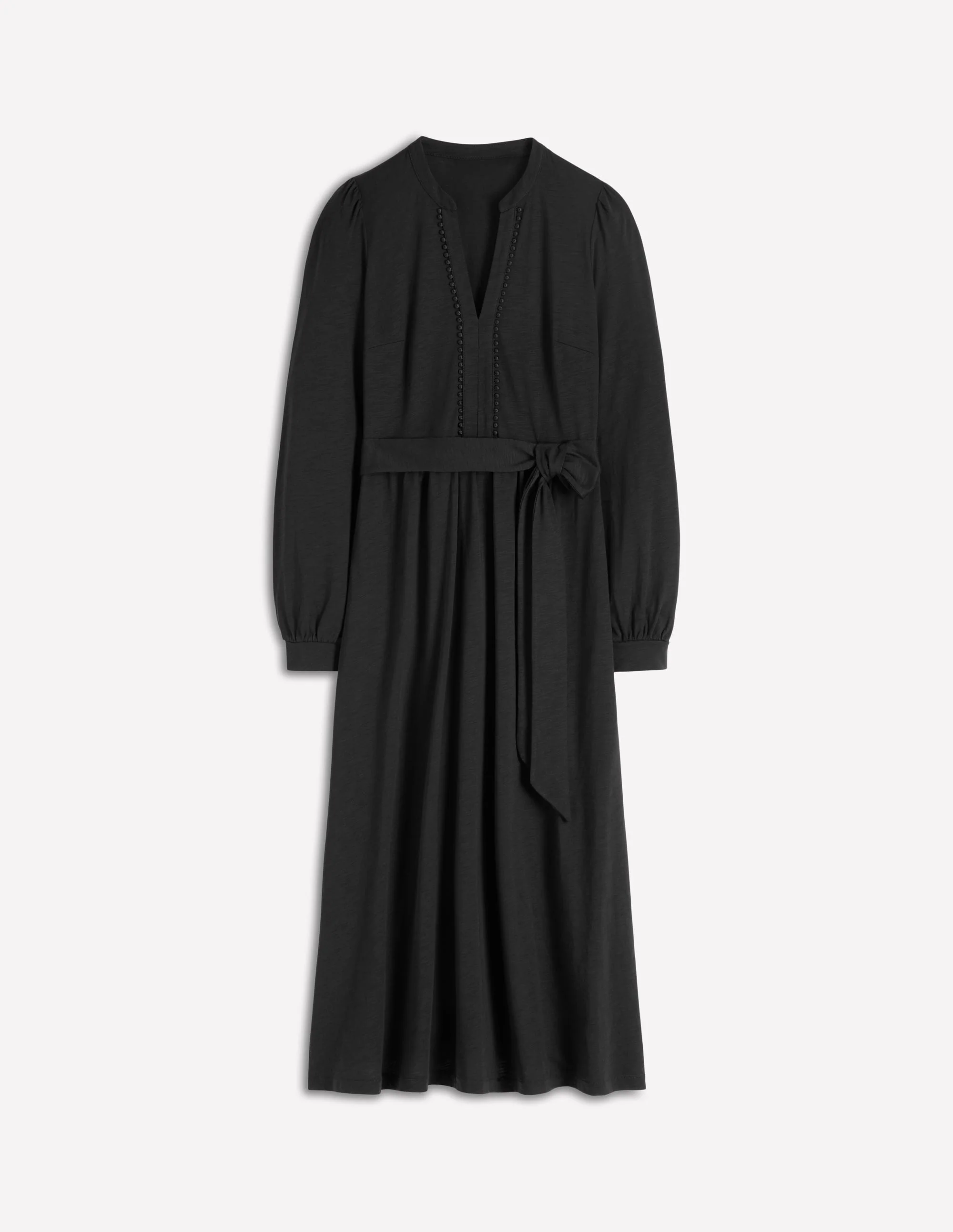 Naomi Long Sleeve Jersey Dress-Black - Image 6