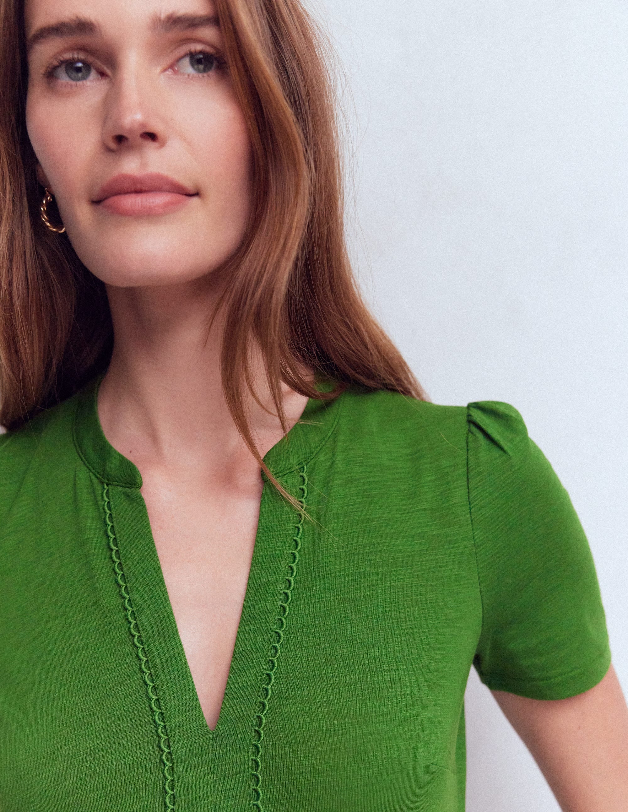 Naomi Short Jersey Dress-Promenade Green - Image 3