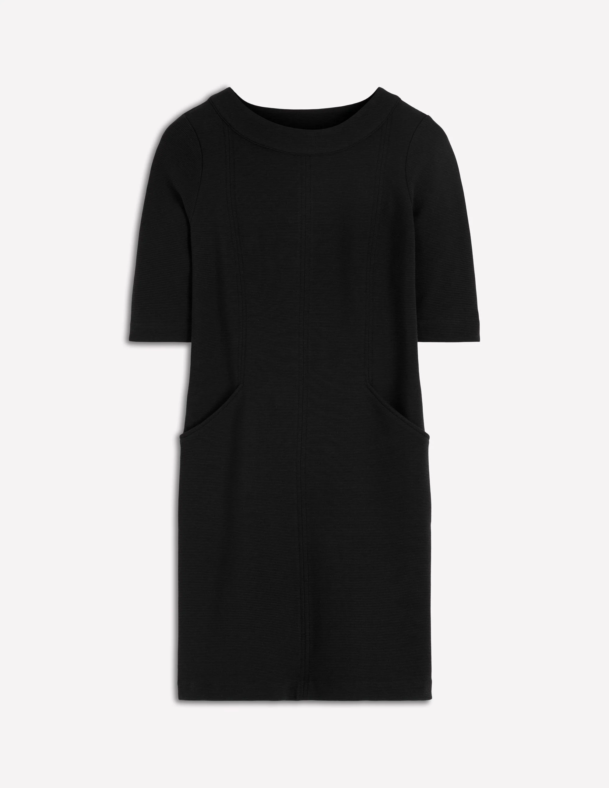 Nessa Ottoman Shift Dress-Black - Image 4