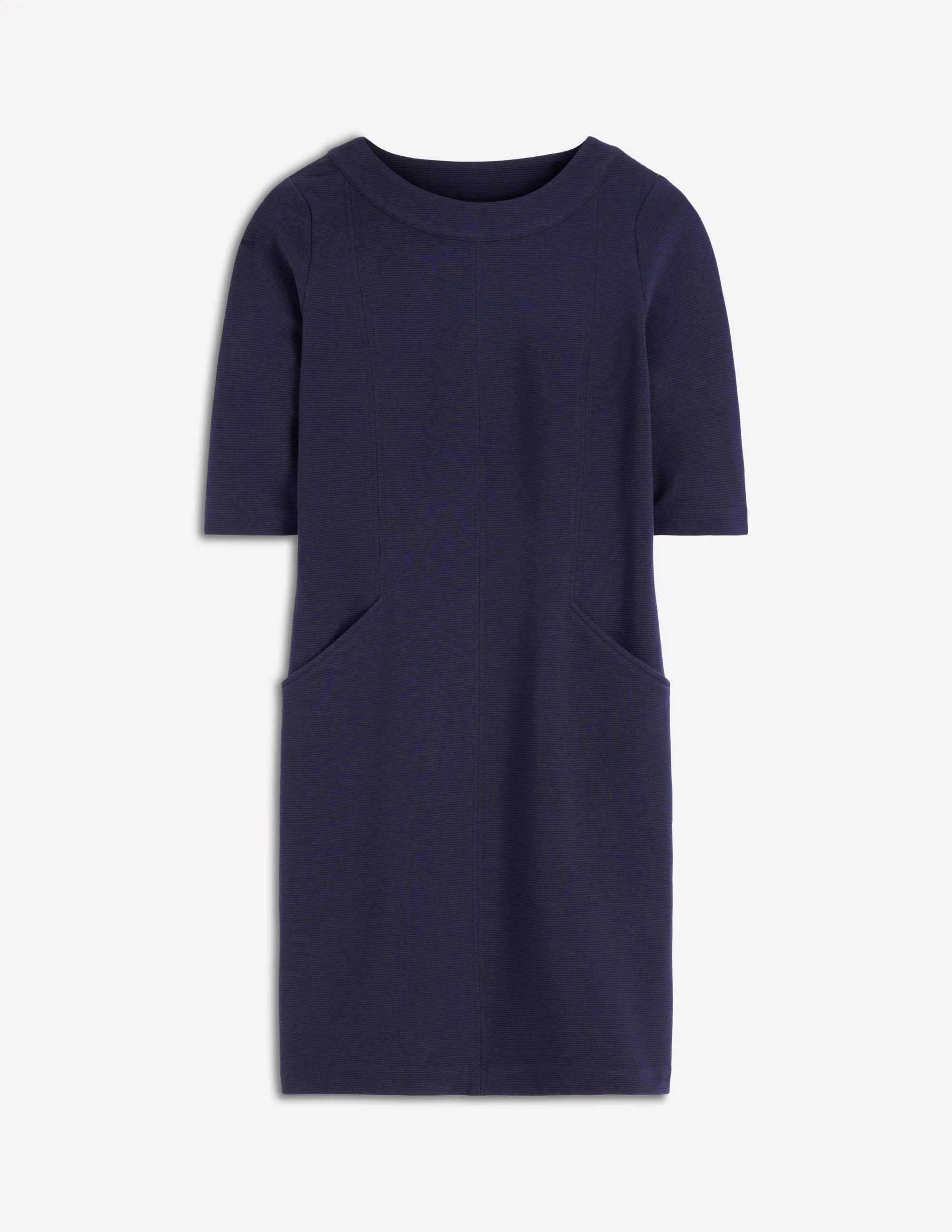 Nessa Ottoman Shift Dress-Navy - Image 5