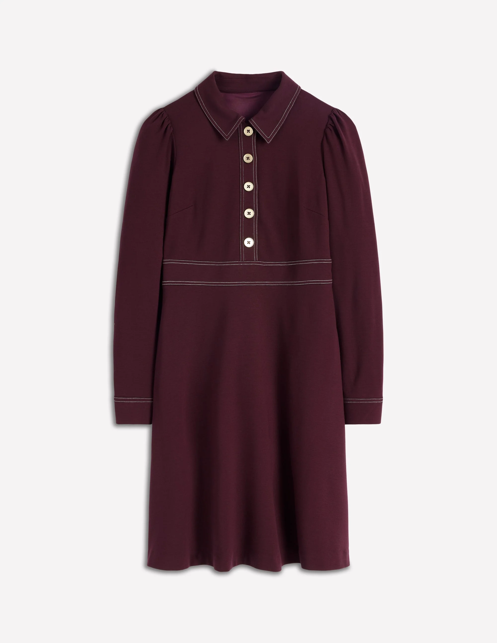 Nicolette Long Sleeve Dress-Dark Cherry - Image 6