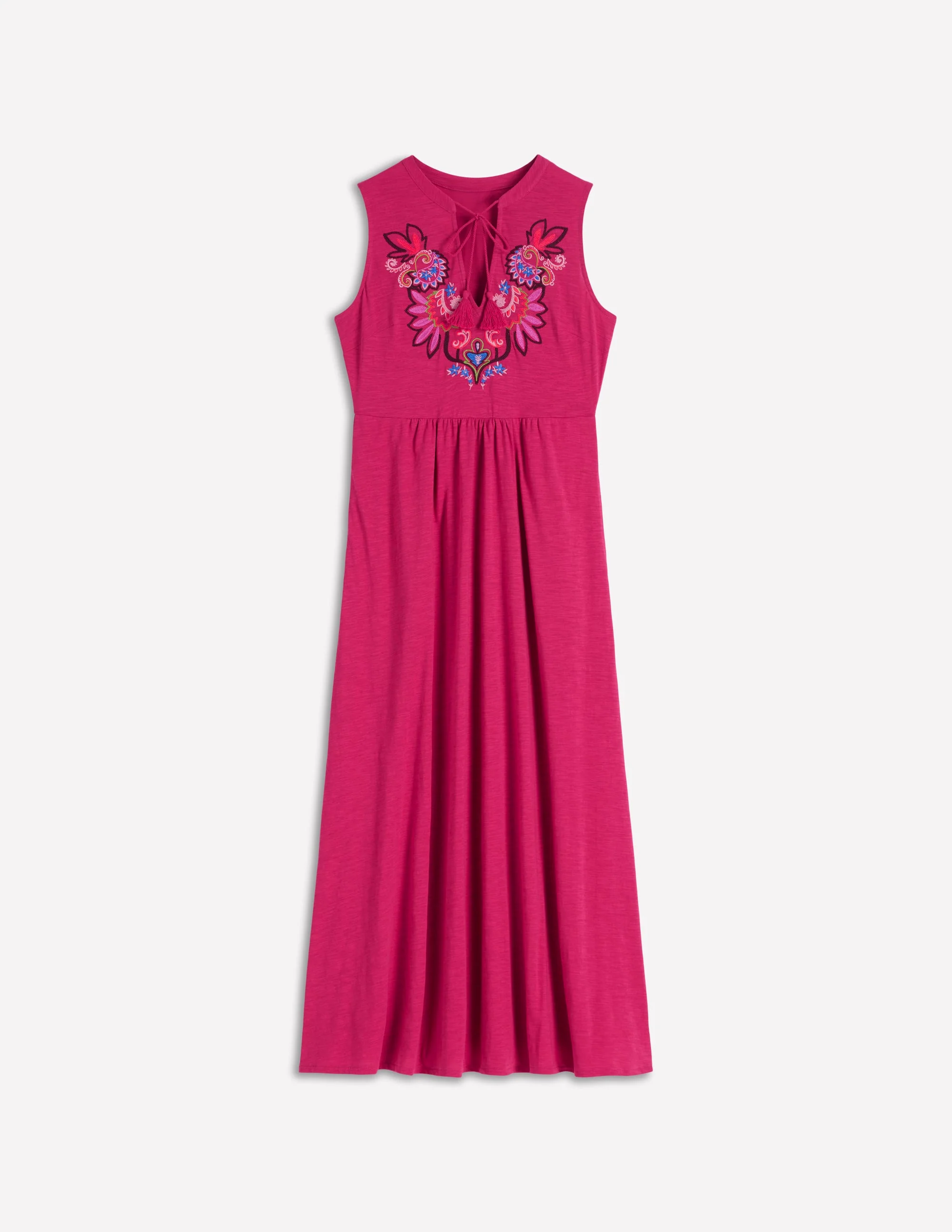 Notch Neck Jersey Maxi Dress-Granita - Image 5