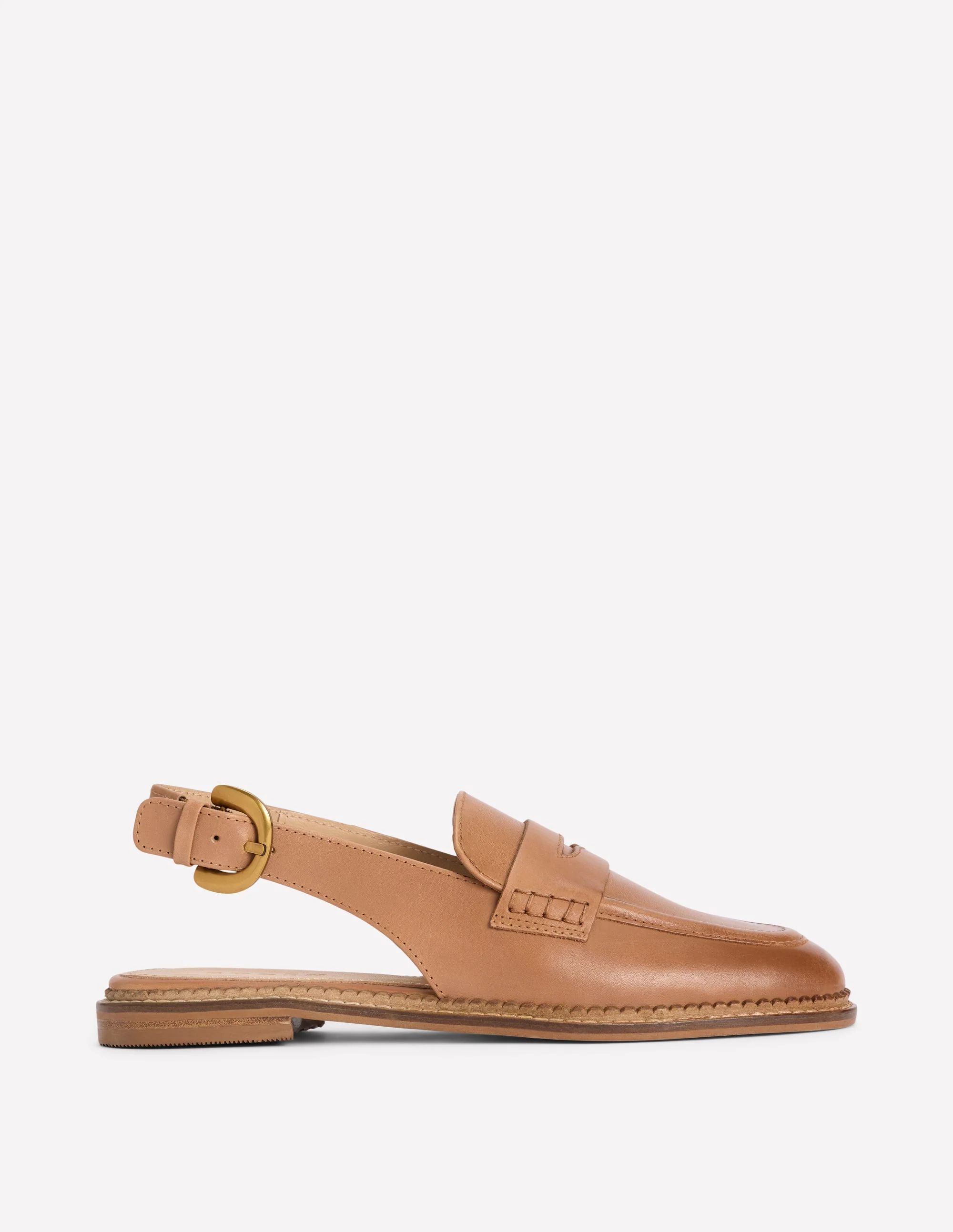 Nya Slingback Penny Loafers-Tan