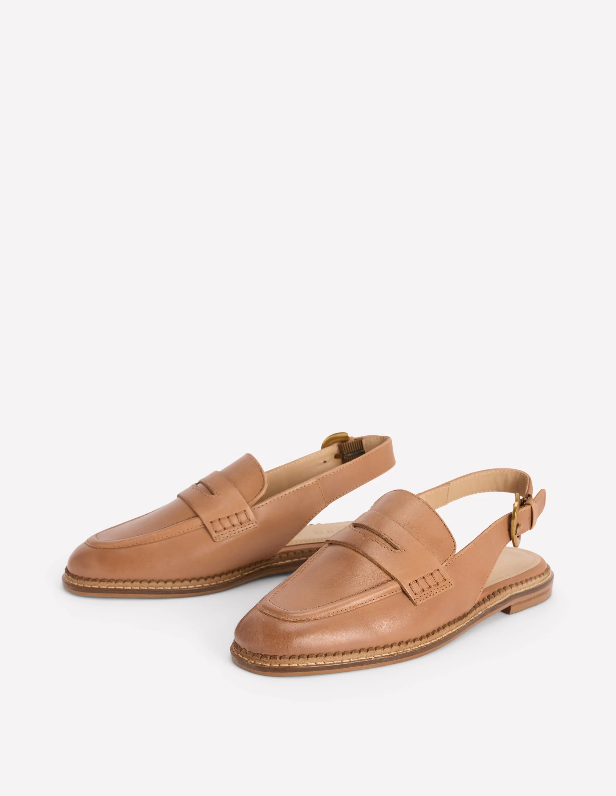 Nya Slingback Penny Loafers-Tan - Image 6