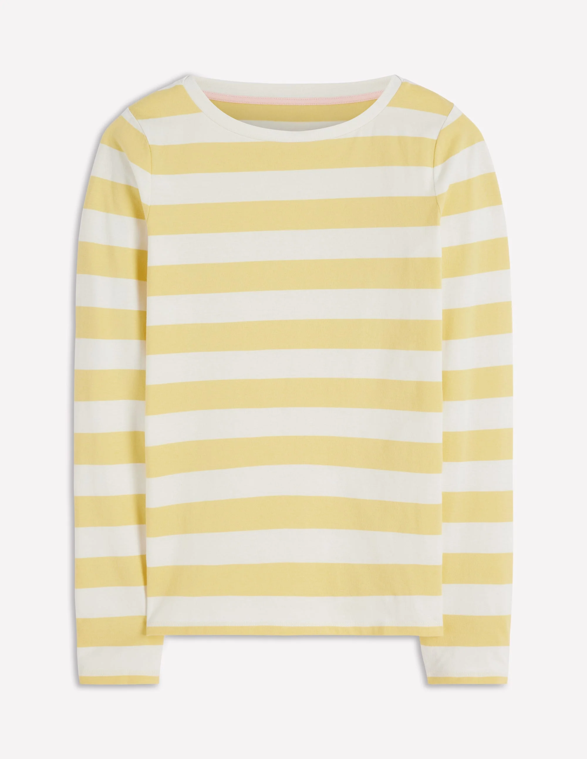 Olivia Long Sleeve Breton-Dusky Citron and Ivory Stripe - Image 5
